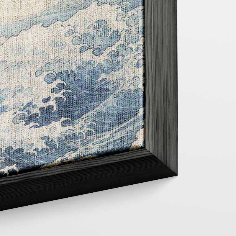 Dynamische Zeegolven Onder een Perzikkleurige Hemel Kunstwerk-canvas-dibond-plexiglas-wanddecoratie-WallArtistic