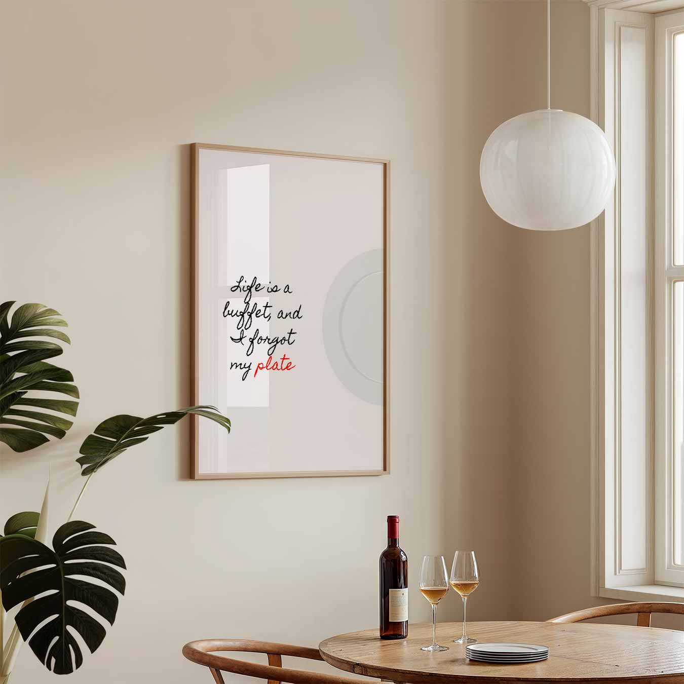 Leven is een Buffet Poster