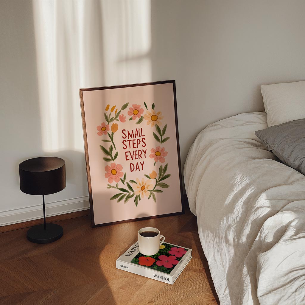 Motiverende Bloemen Poster-WallArtistic