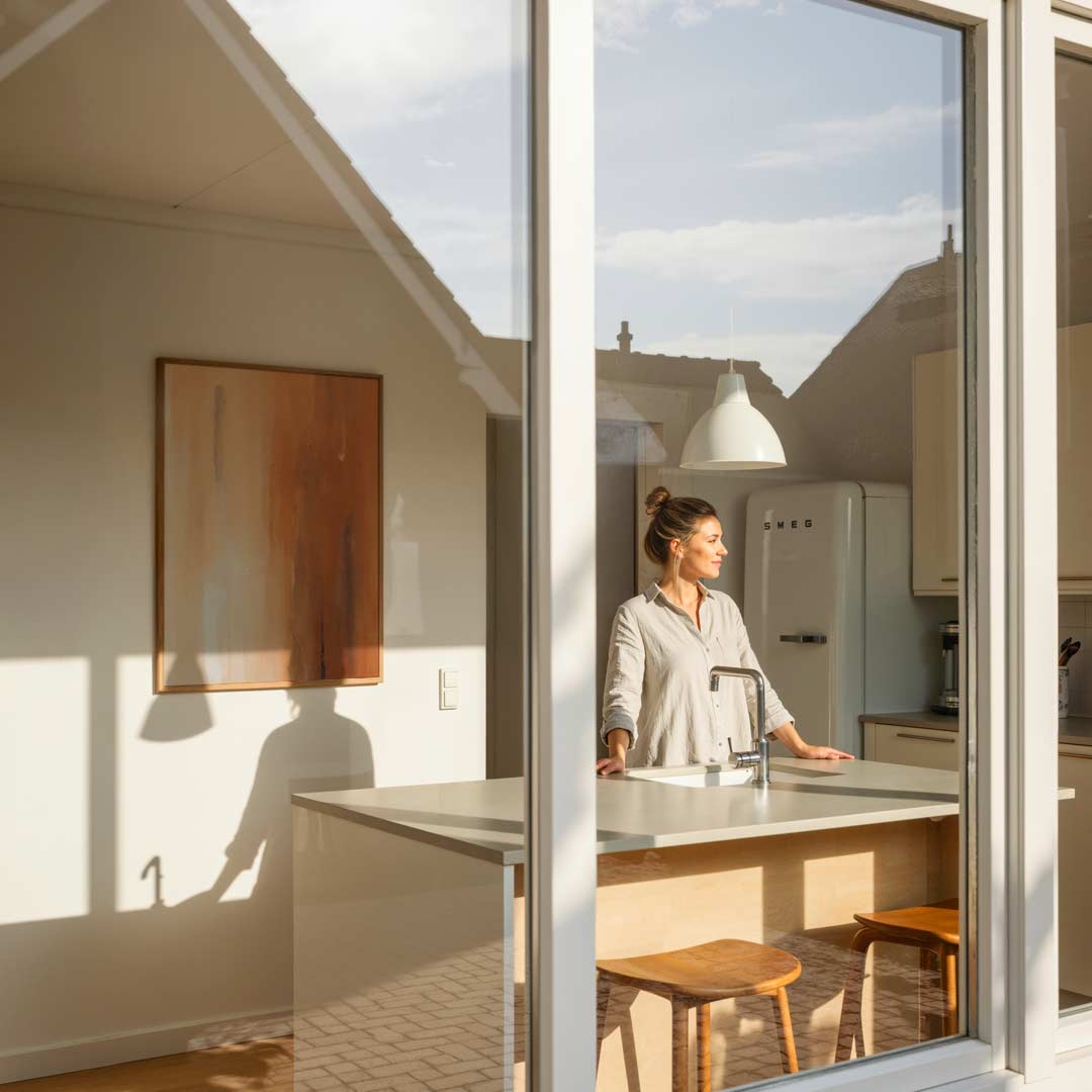 Warme Aardetinten Abstracte Poster-WallArtistic