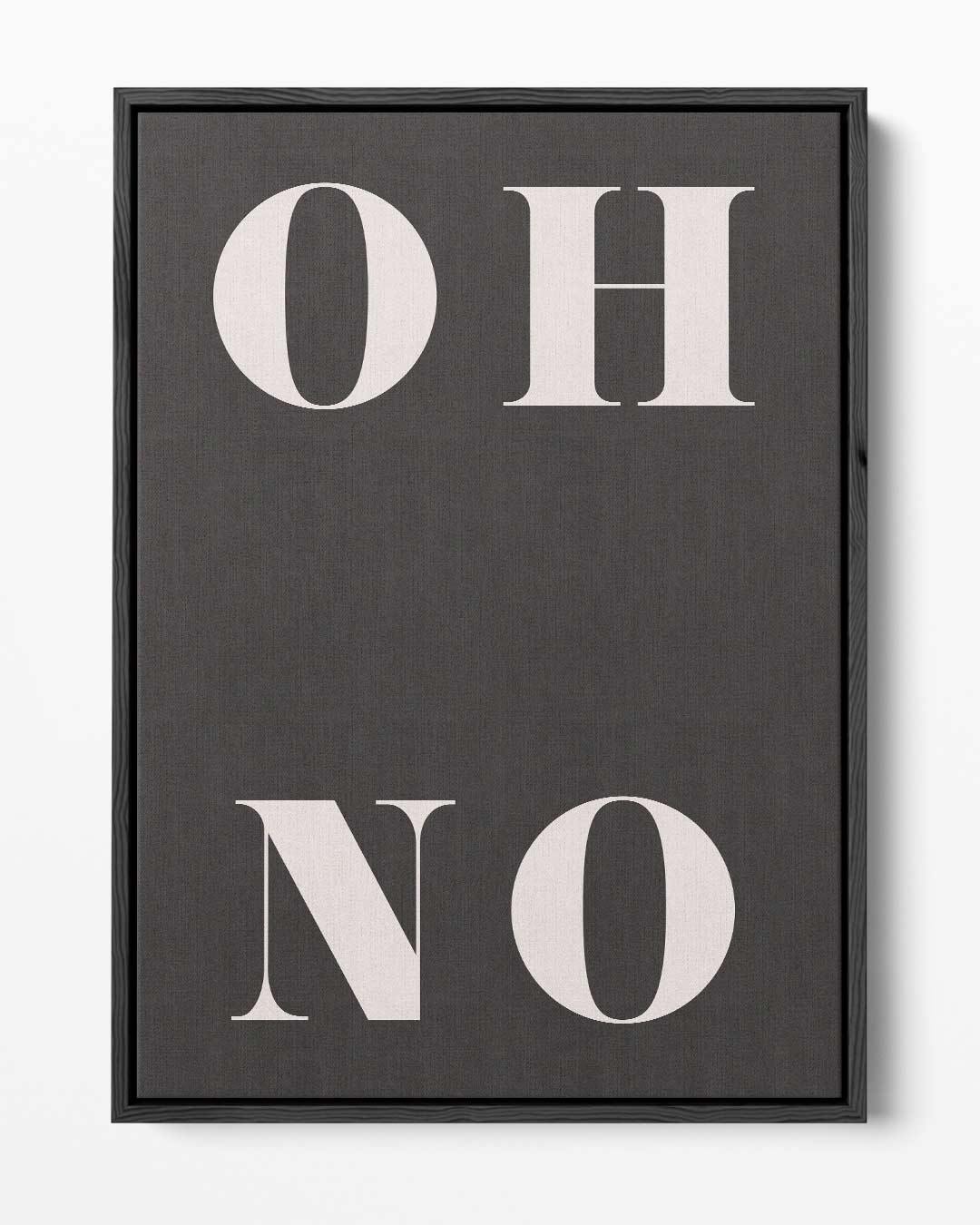 OH NO Typografie Art Kunstwerk-canvas-dibond-plexiglas-wanddecoratie-WallArtistic