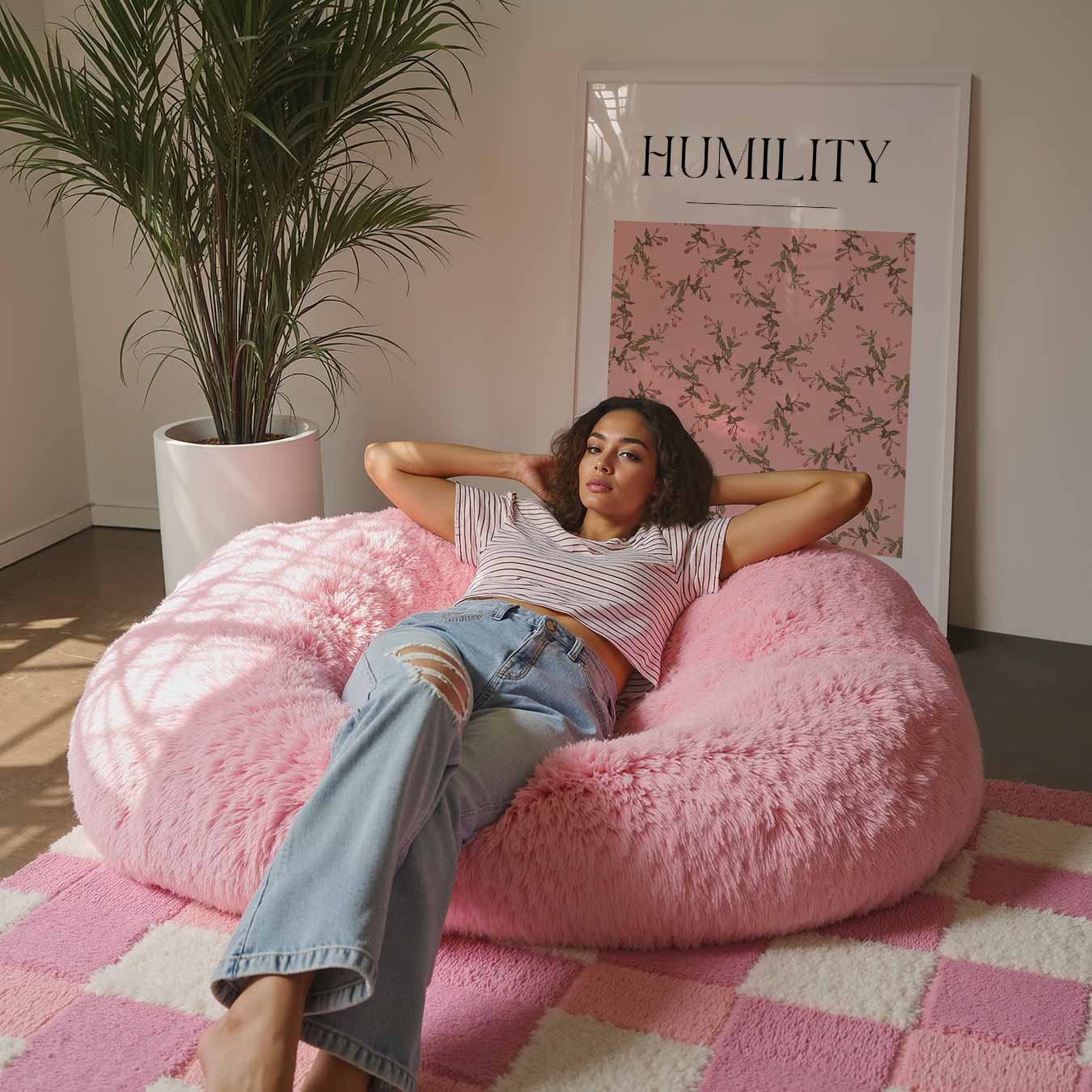 Elegante Humility Bloemenposter