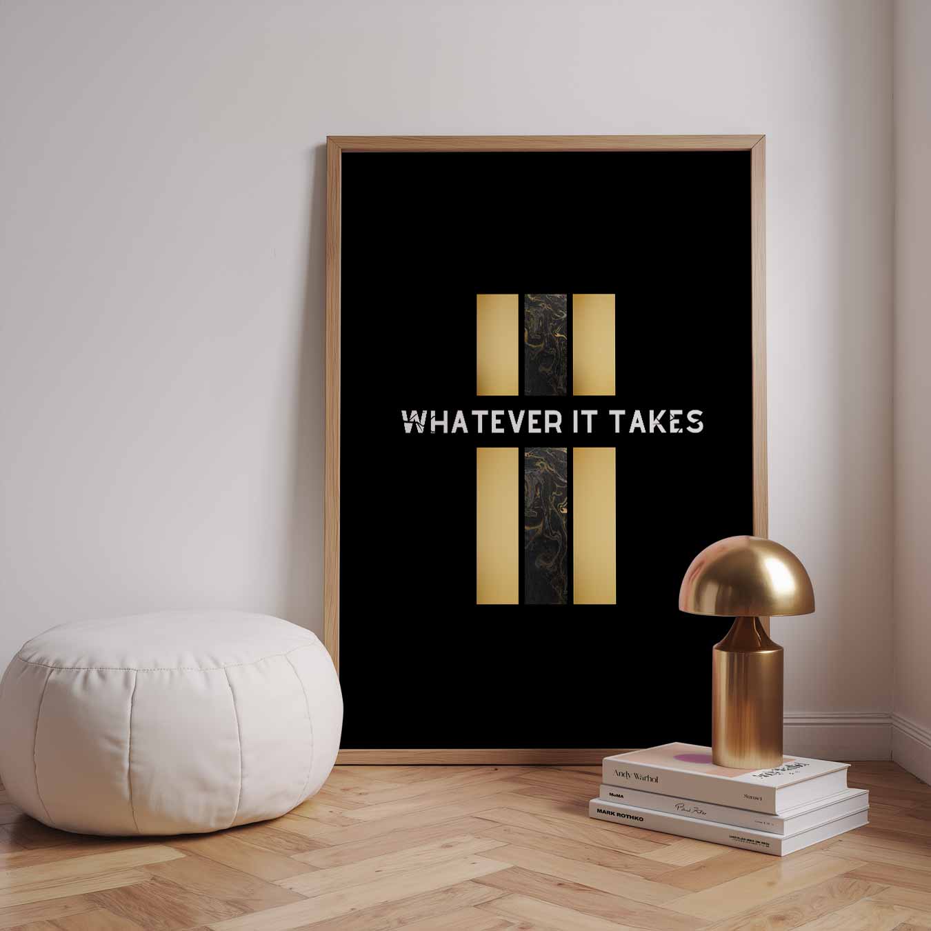 Motiverende Goud & Zwart Poster