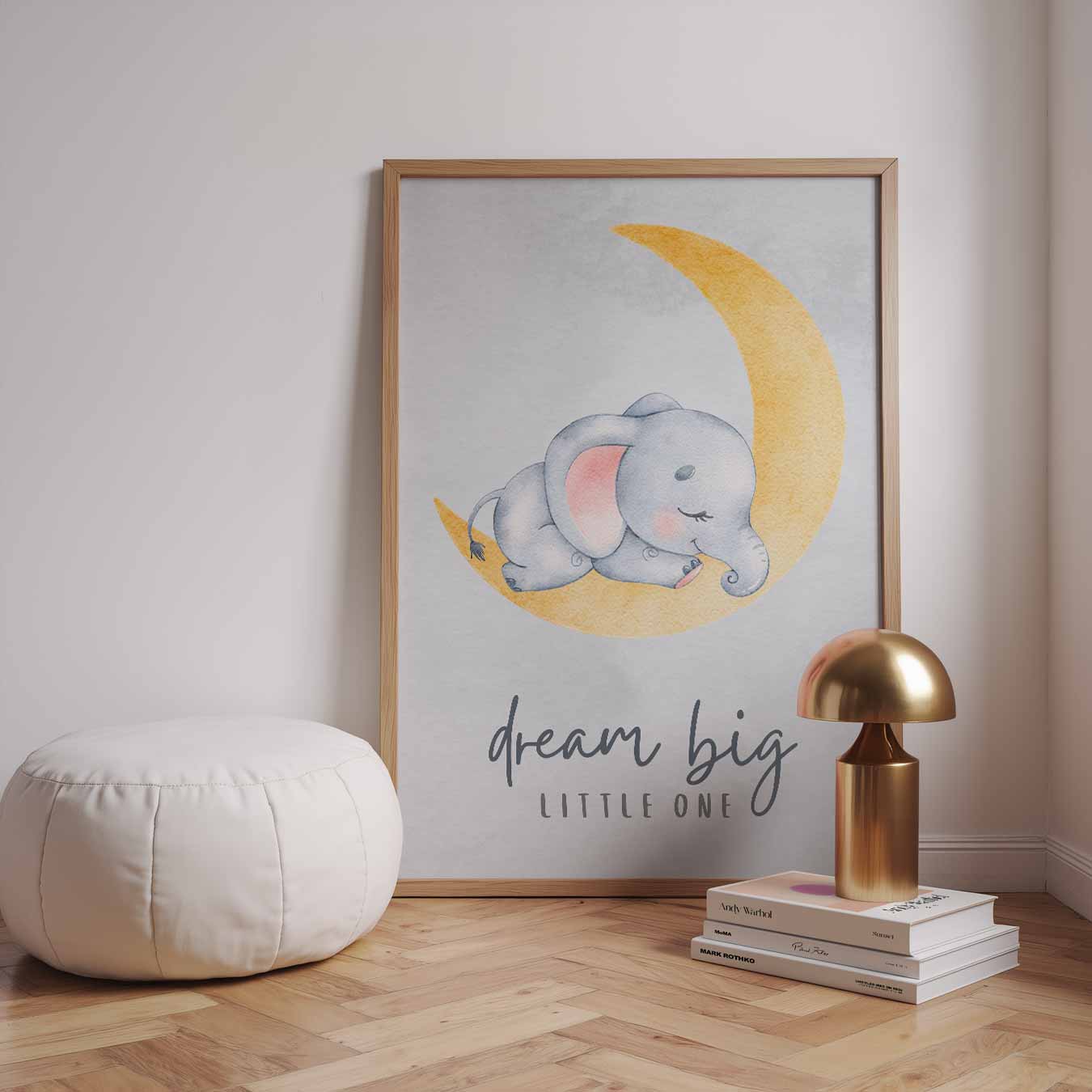 Dromerige Olifantenposter voor de Kinderkamer Poster-WallArtistic