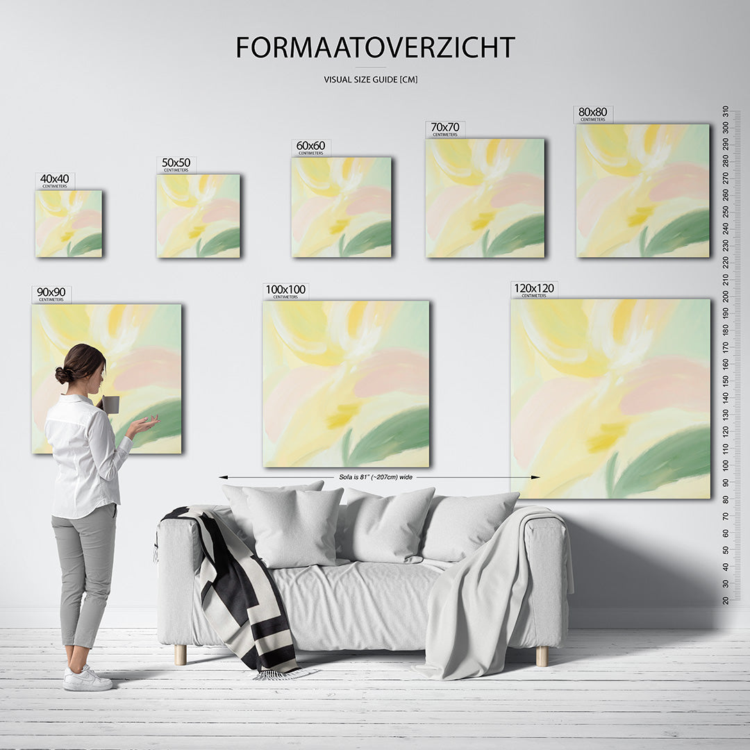 Zachte kleurvlakken Kunstwerk