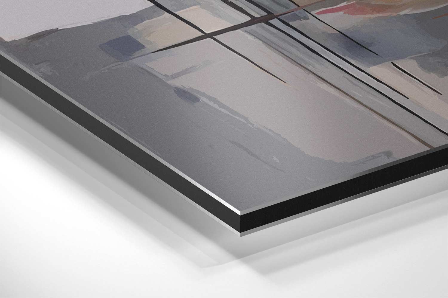 Abstracte Geometrie in Kleuren Kunstwerk-canvas-dibond-plexiglas-wanddecoratie-WallArtistic