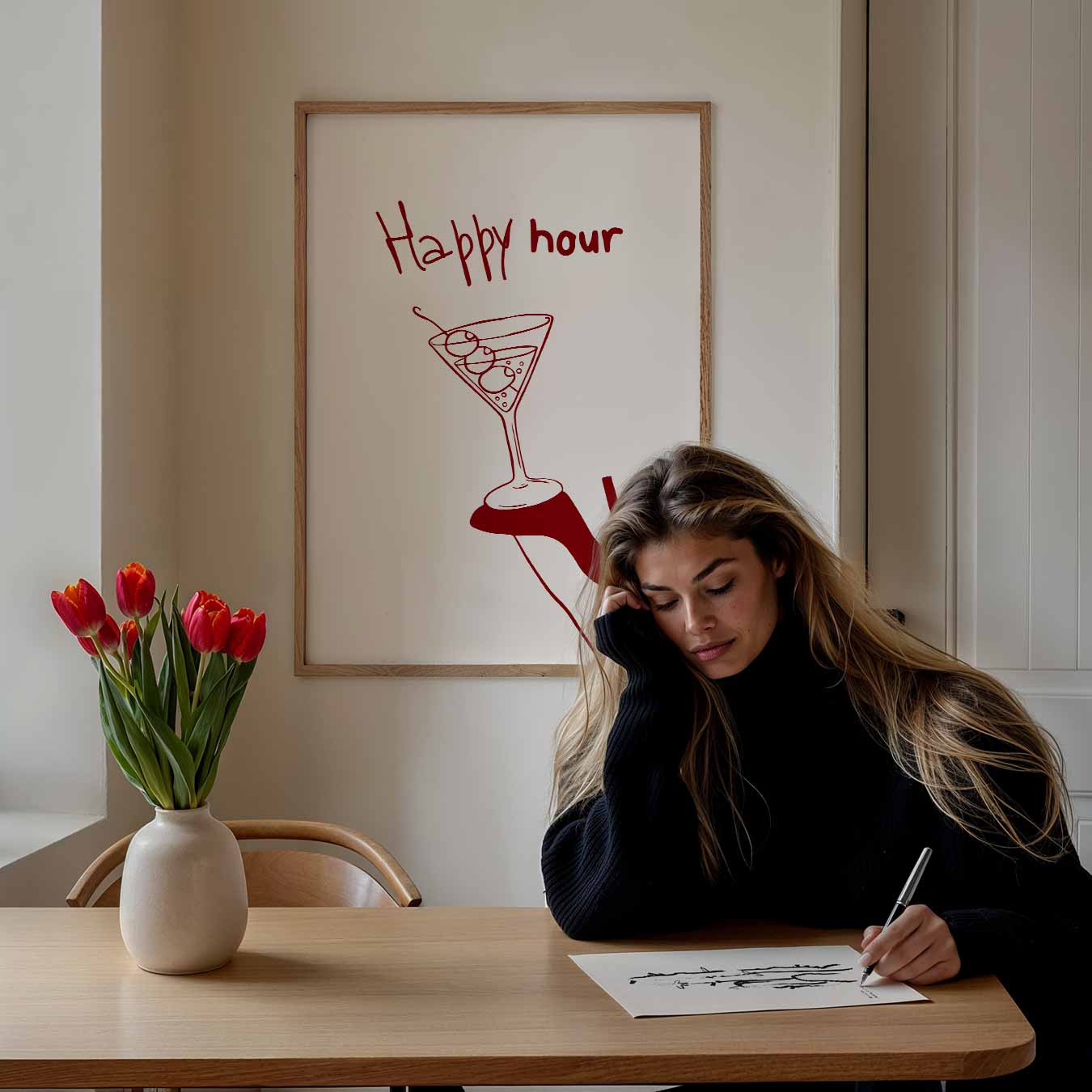 Happy Hour Cocktail Poster