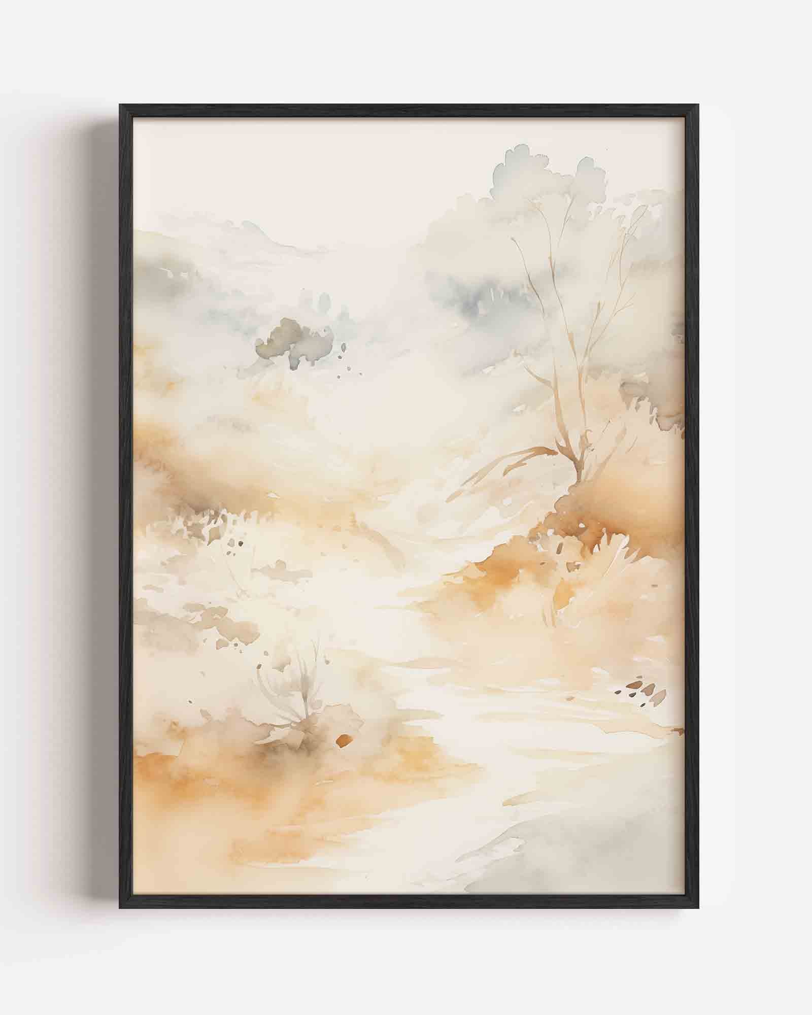 Landschap in zachte tinten Poster