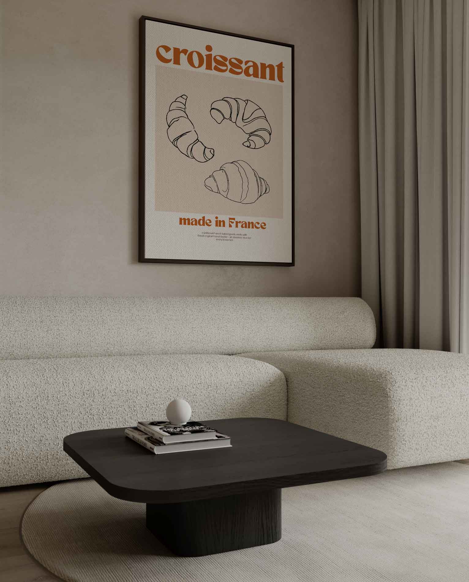 Vintage Franse Croissant Poster
