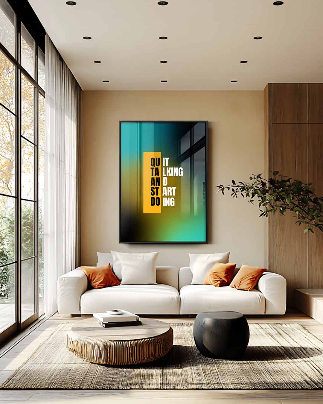 Inspirerende Typografie Poster Kunstwerk-canvas-dibond-plexiglas-wanddecoratie-WallArtistic