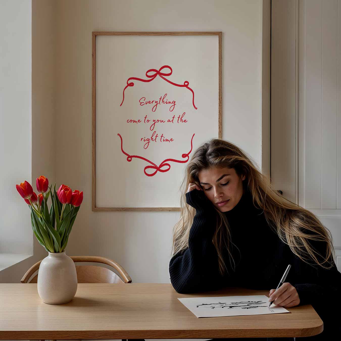 Inspirerende Wacht-Op-Het-Juiste-Moment Poster