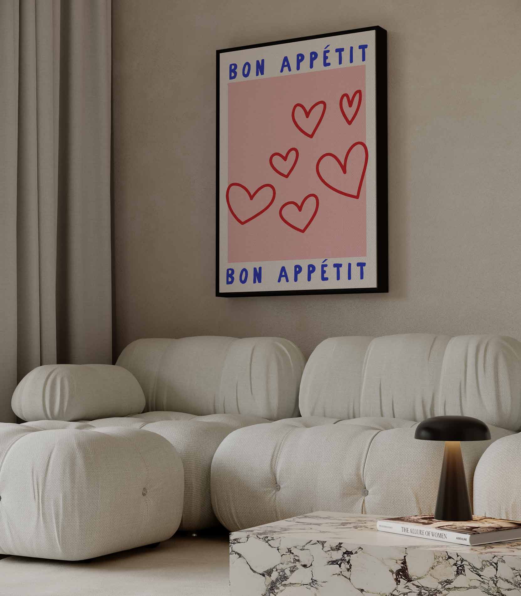 Bon Appétit Harten Kunstwerk-canvas-dibond-plexiglas-wanddecoratie-WallArtistic