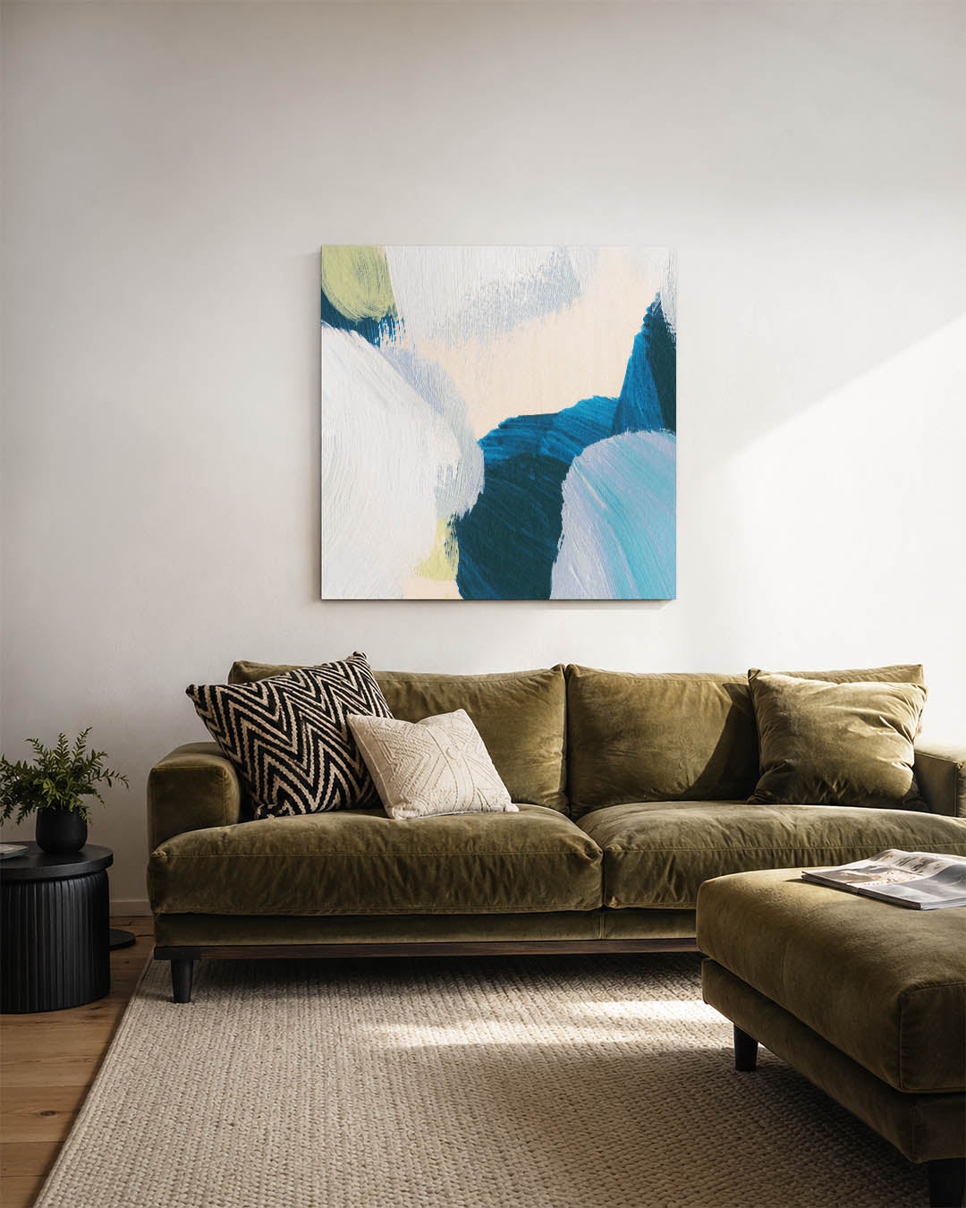 Dynamische kleurencompositie Kunstwerk