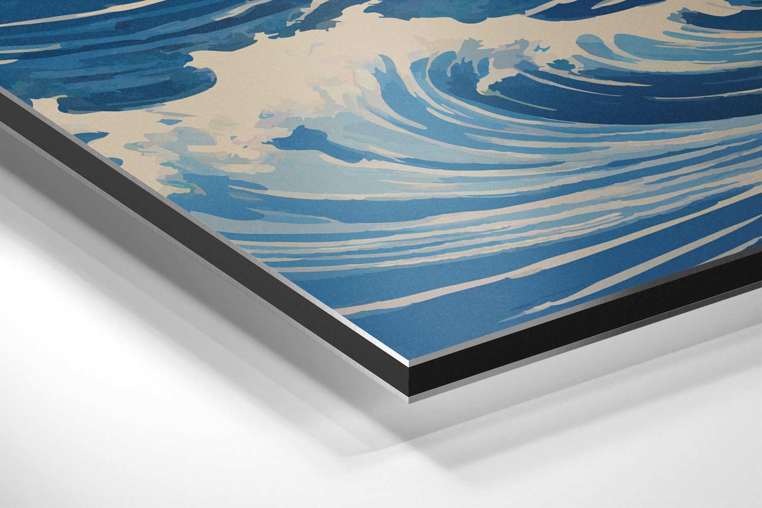 Krachtige Golfbewegingen Kunstwerk-canvas-dibond-plexiglas-wanddecoratie-WallArtistic