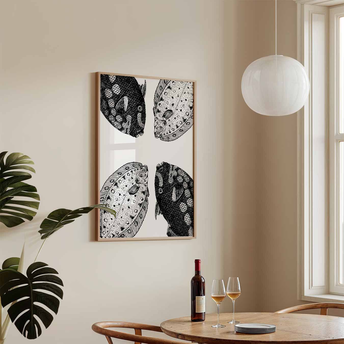 Vintage Vissen Poster-WallArtistic