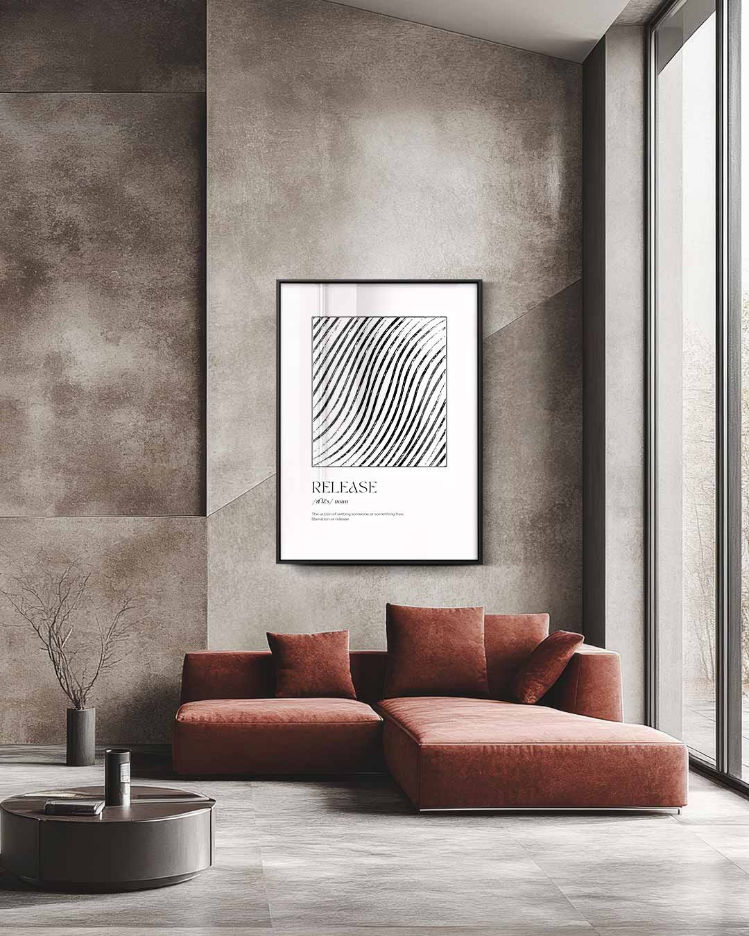 Release - Toegankelijke Abstractie Kunstwerk-canvas-dibond-plexiglas-wanddecoratie-WallArtistic