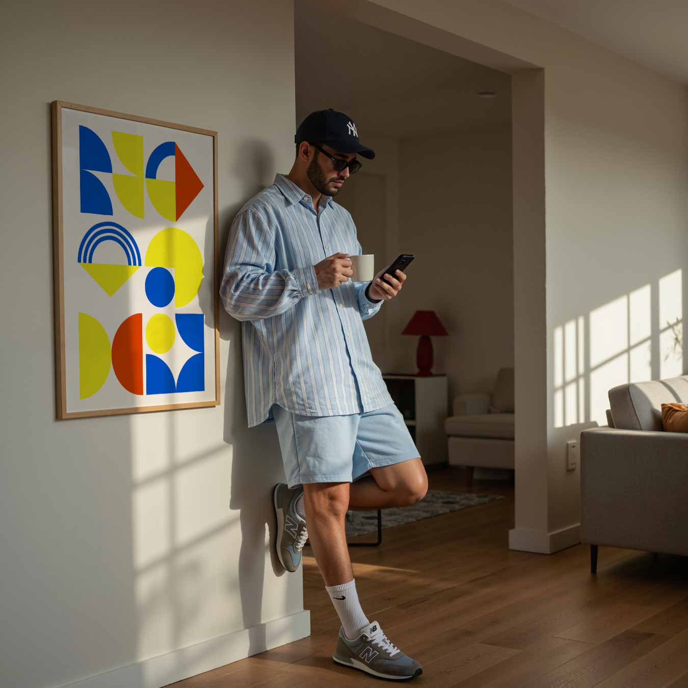 Kleurrijke Geometrische Kunstposter-WallArtistic