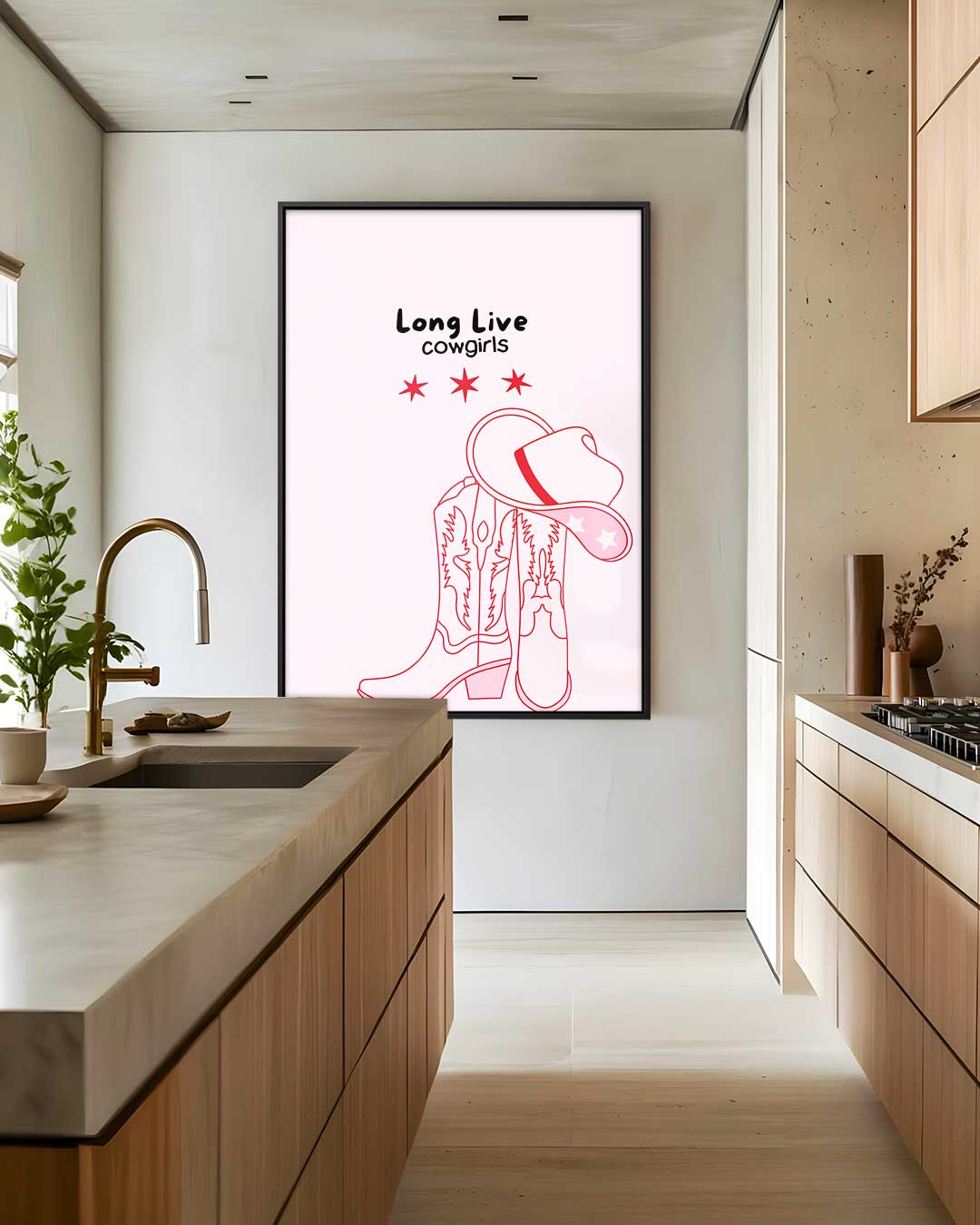 Long Live Cowgirls Poster Kunstwerk-canvas-dibond-plexiglas-wanddecoratie-WallArtistic