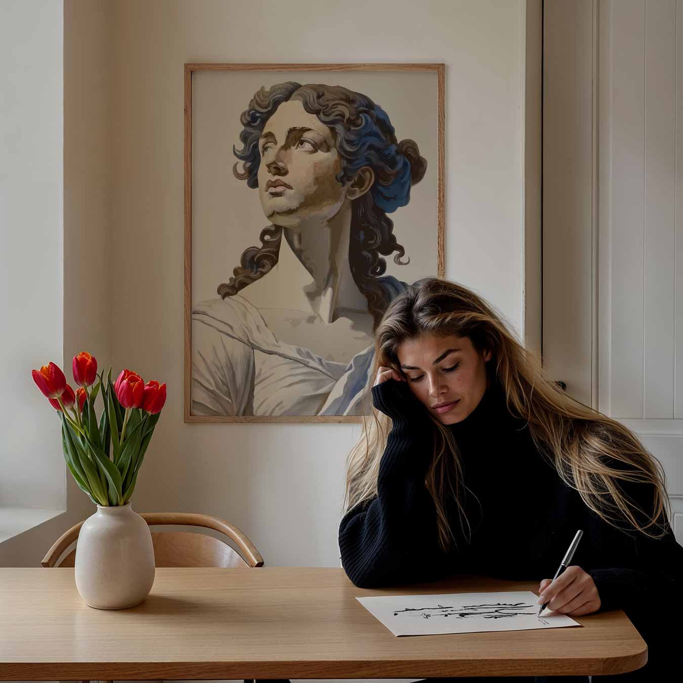 Klassieke Elegantie Portret Poster-WallArtistic