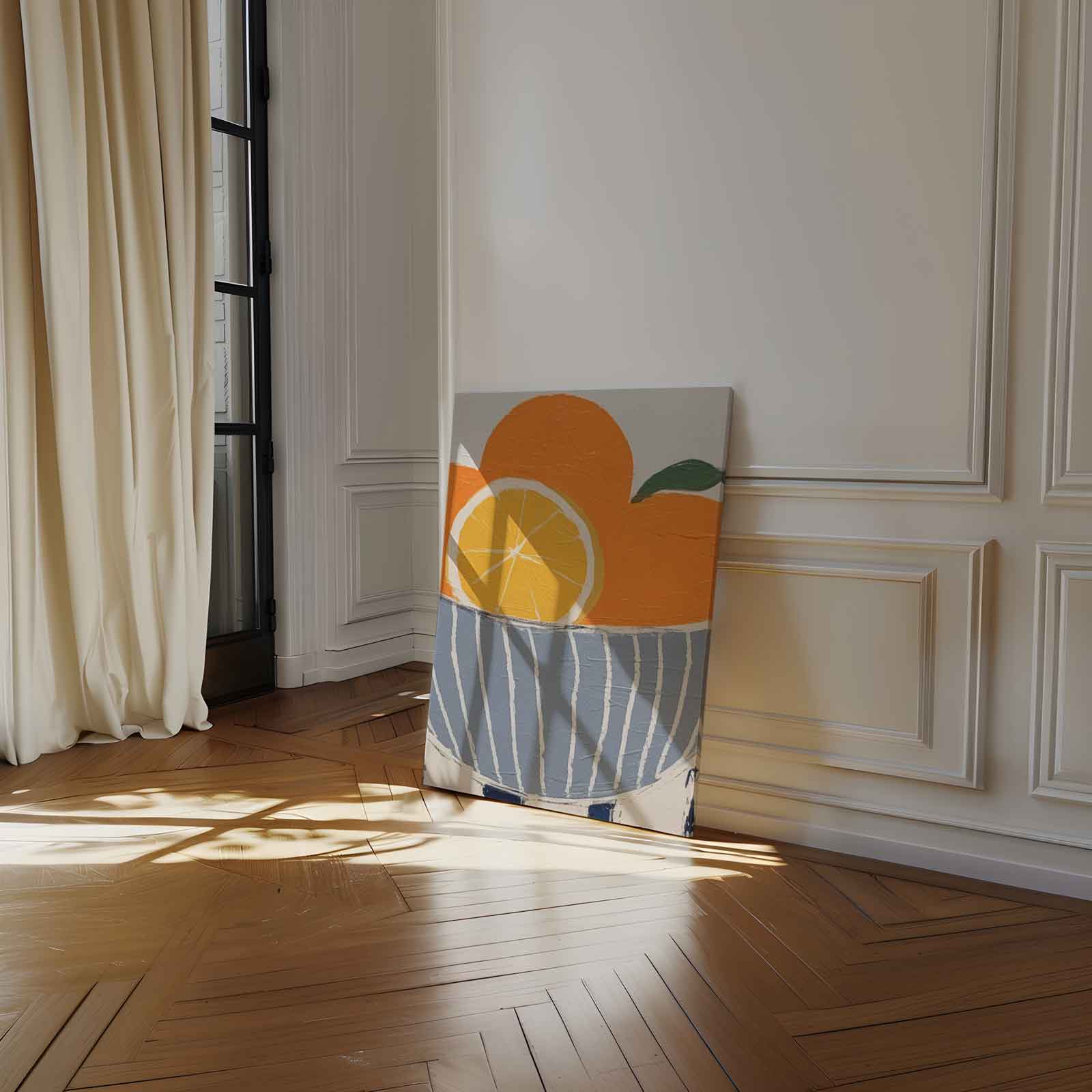 Zonnige Citrus Kom Kunstwerk-canvas-dibond-plexiglas-wanddecoratie-WallArtistic