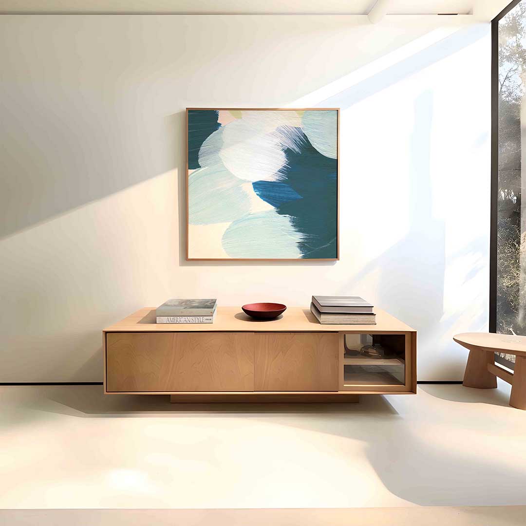 Abstracte penseelstreken Poster