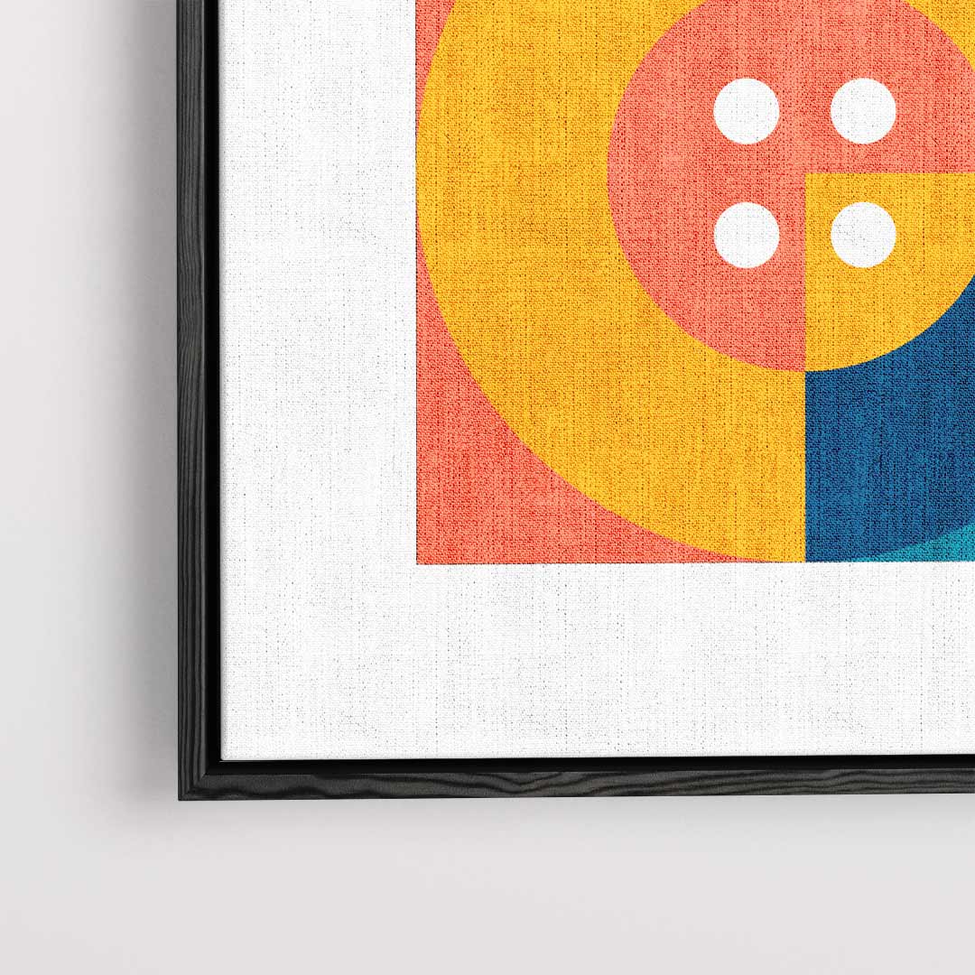 Energiek Geometrisch Canvas Kunstwerk-canvas-dibond-plexiglas-wanddecoratie-WallArtistic