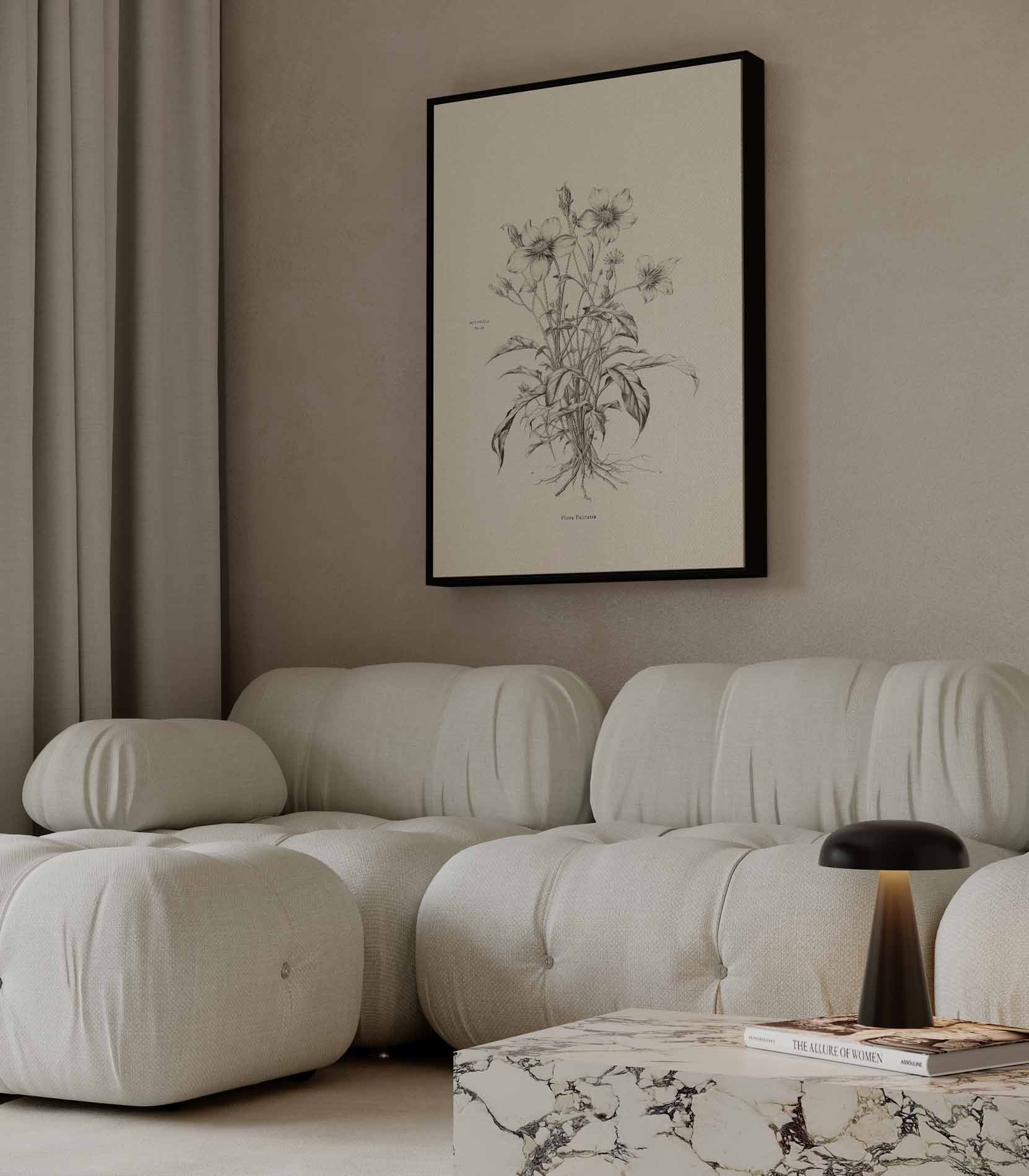 Botanische Bloemenpracht Kunstwerk-canvas-dibond-plexiglas-wanddecoratie-WallArtistic