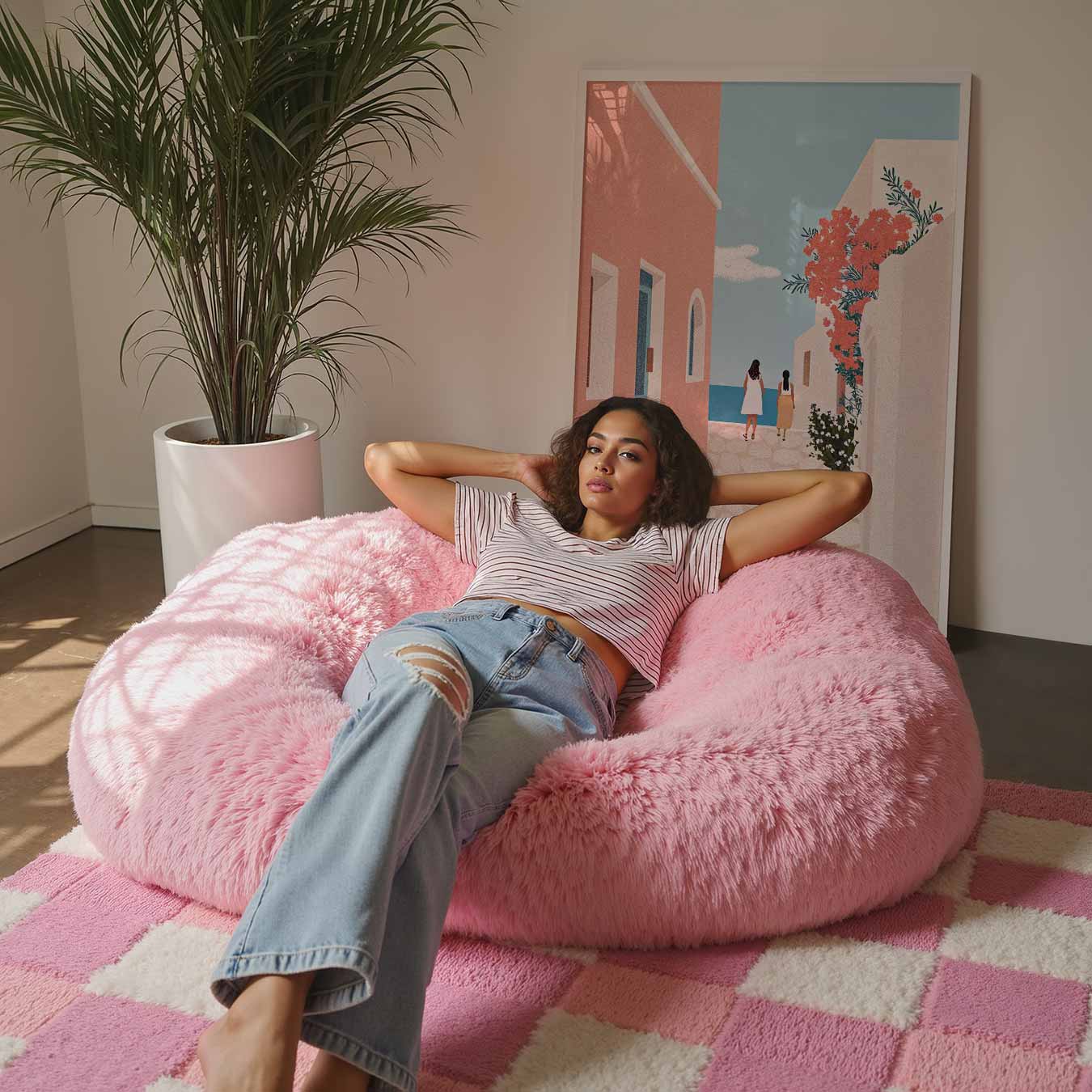 Zomerse Straat in Griekenland Poster-WallArtistic