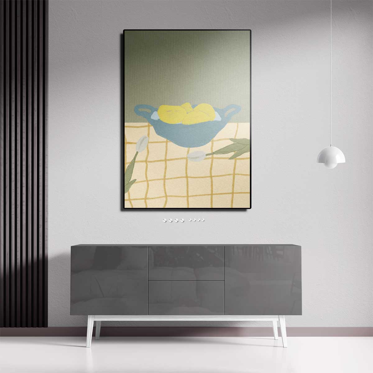 Frisse Citroenen op Tafel Kunstwerk-canvas-dibond-plexiglas-wanddecoratie-WallArtistic