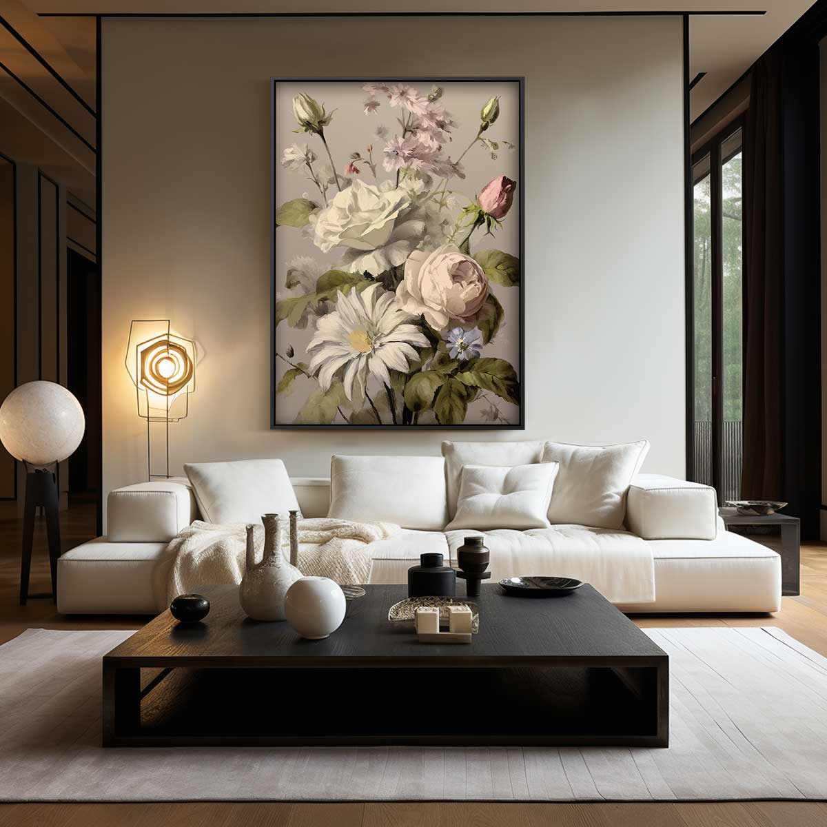 Bloemenpracht Schilderij Kunstwerk-canvas-dibond-plexiglas-wanddecoratie-WallArtistic