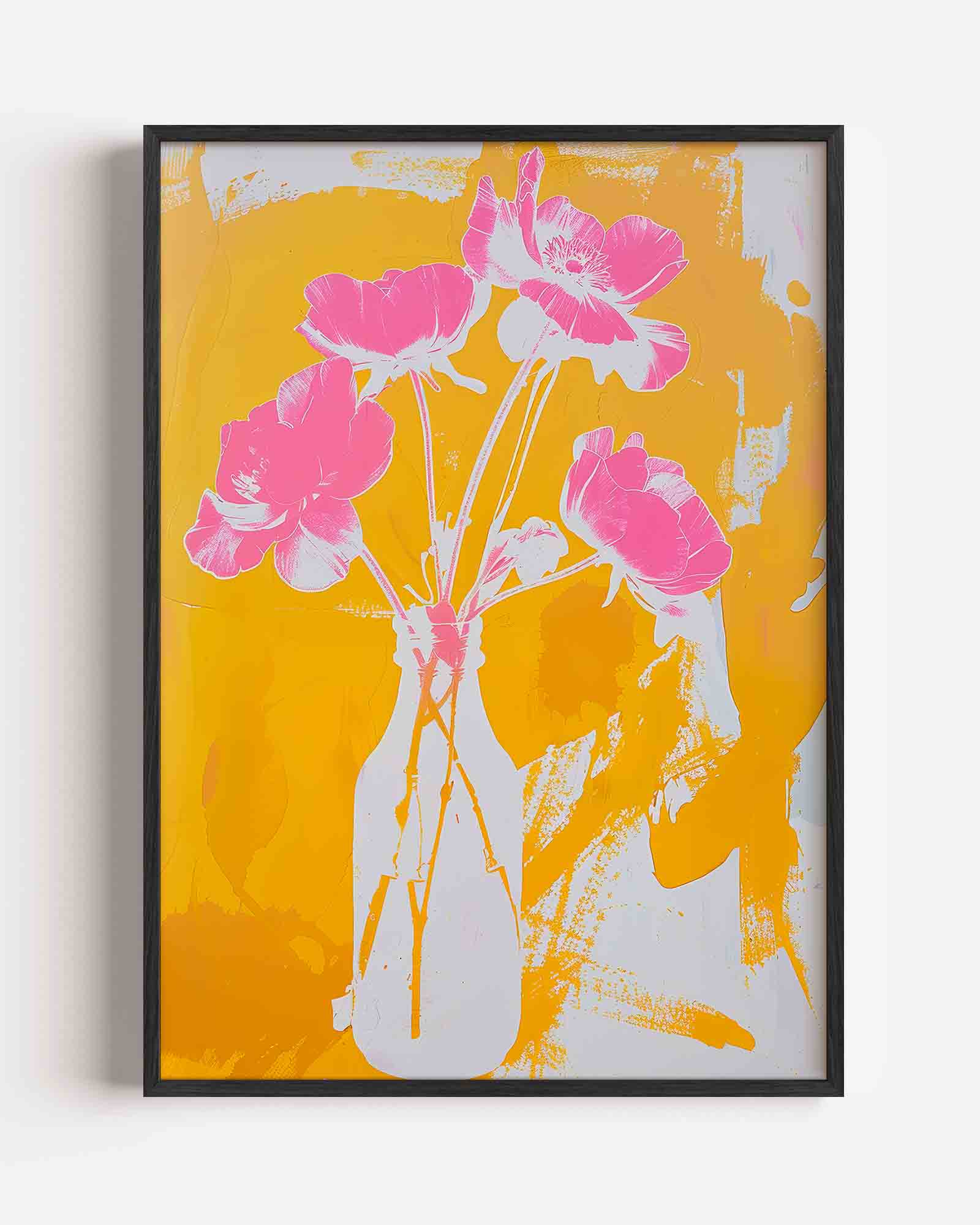 Bloemen in vaas Poster