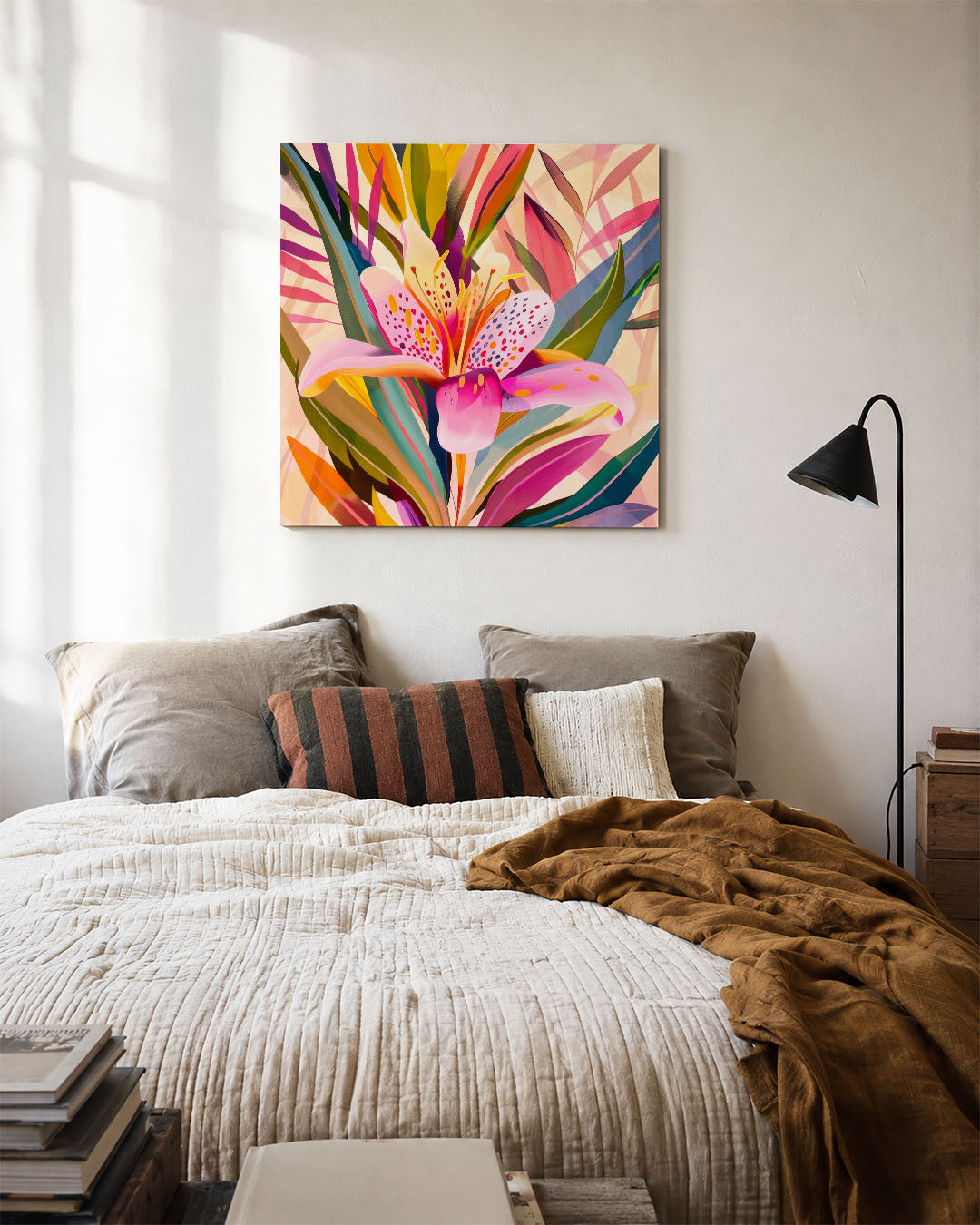 Kleurrijke bloemvormen Kunstwerk
