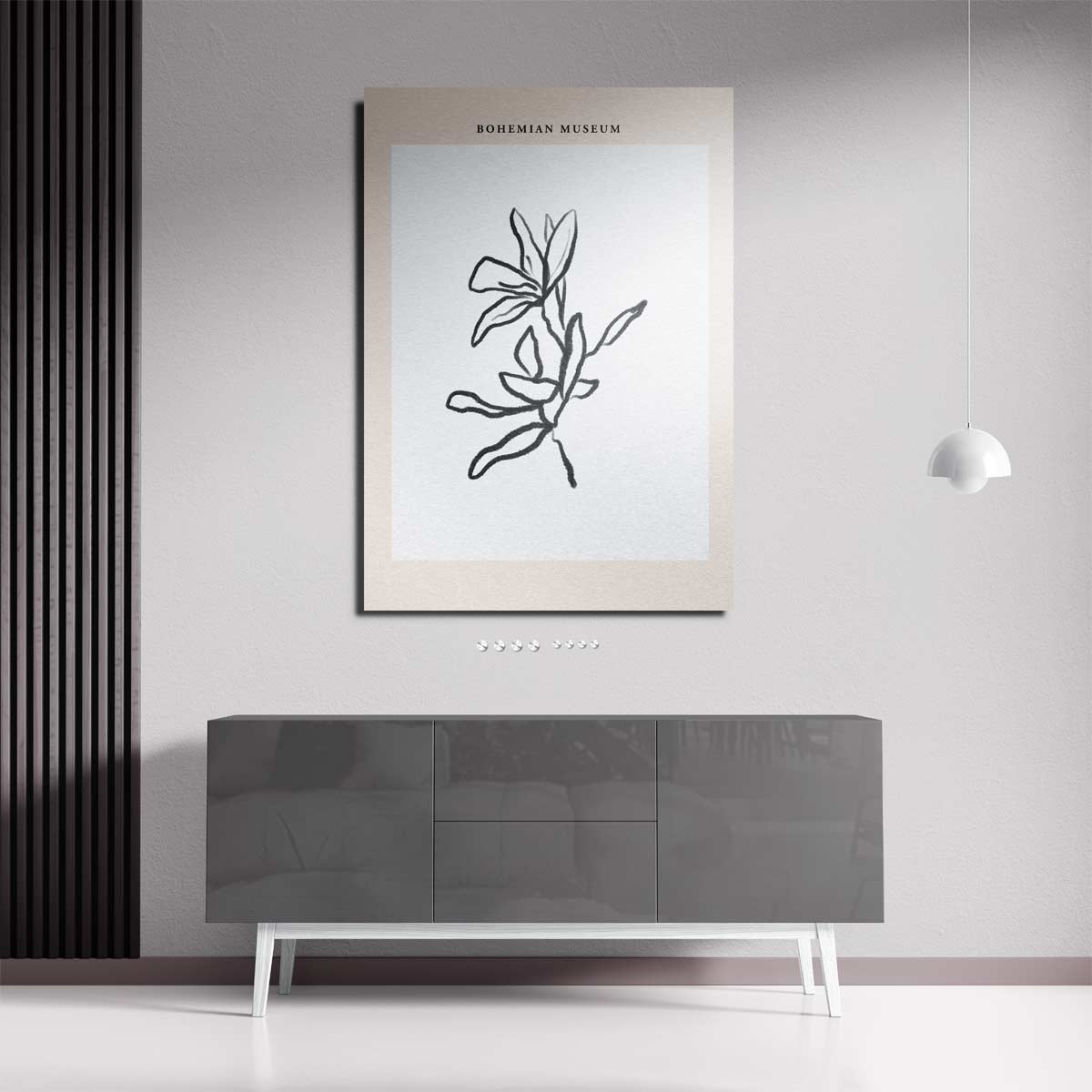 Botanische Lijnschets Kunstwerk-canvas-dibond-plexiglas-wanddecoratie-WallArtistic