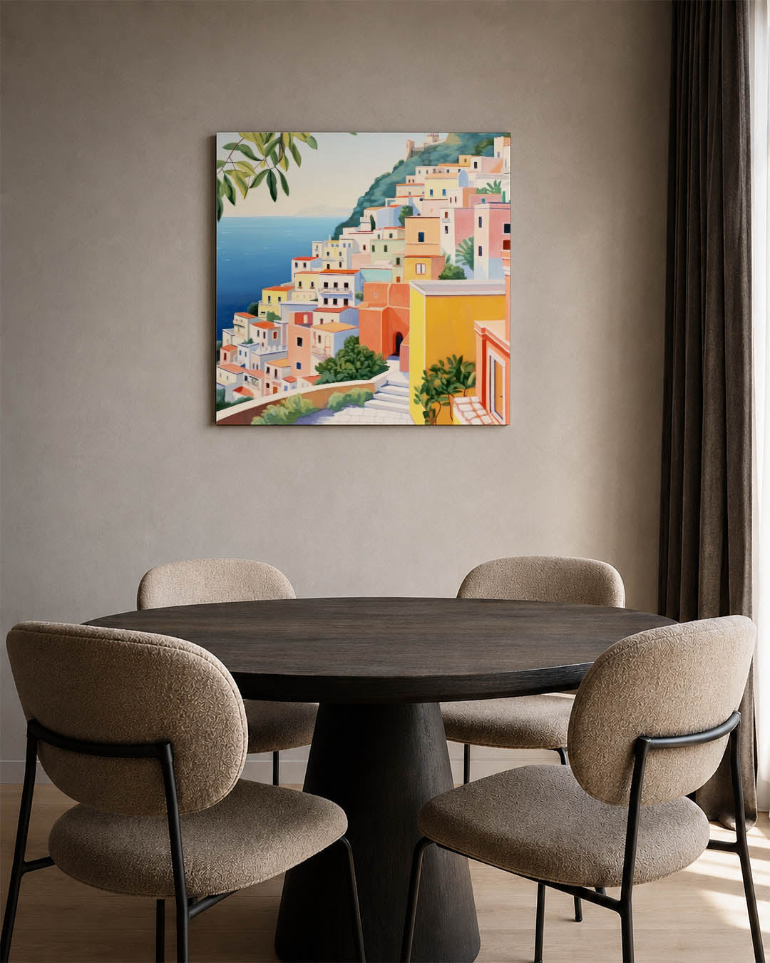 Vrolijke kusthuizen Kunstwerk