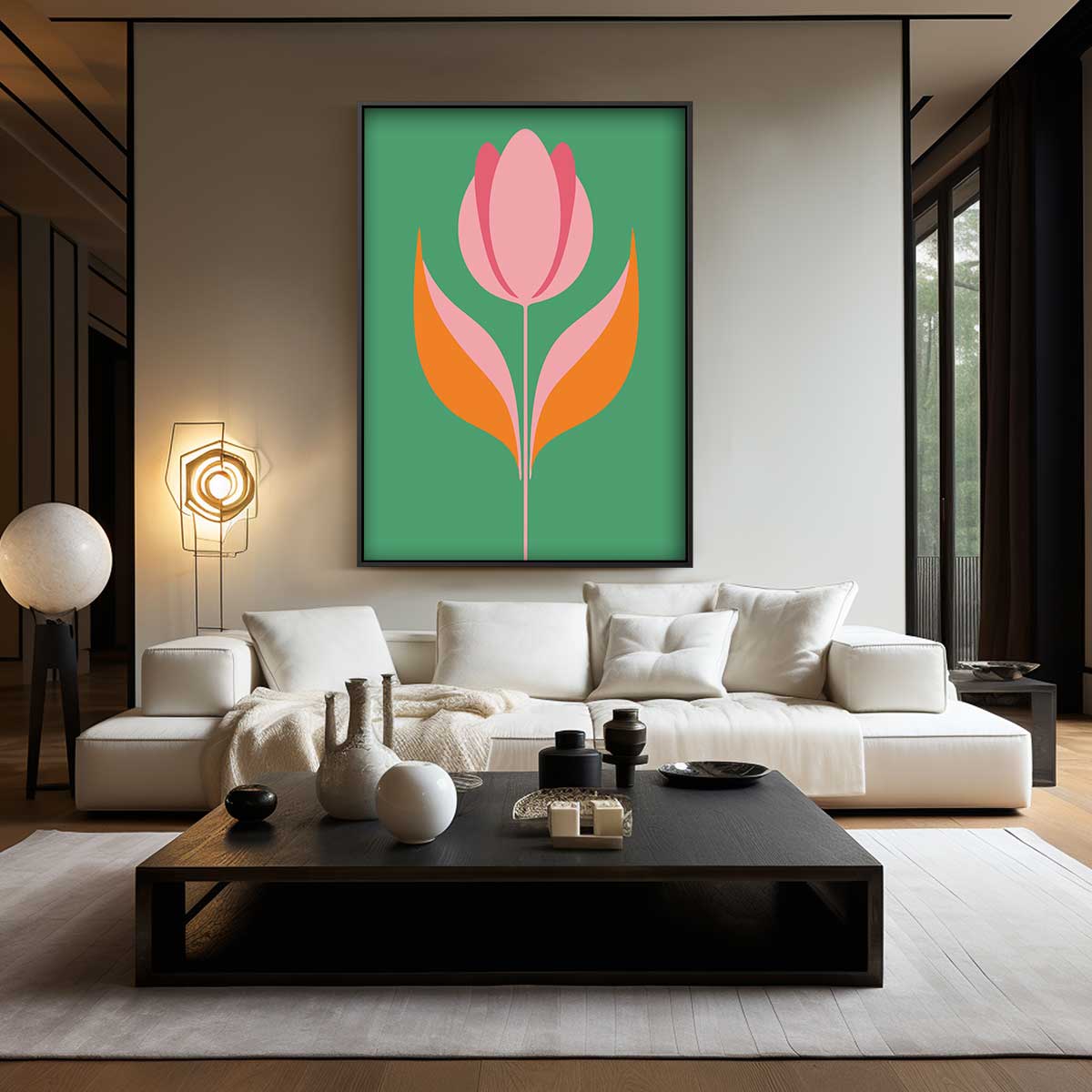 Moderne Bloei Kunstwerk-canvas-dibond-plexiglas-wanddecoratie-WallArtistic