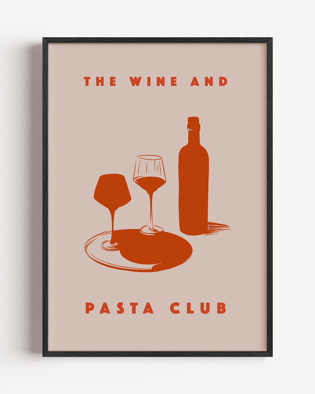 Pasta en Wijn Poster-WallArtistic