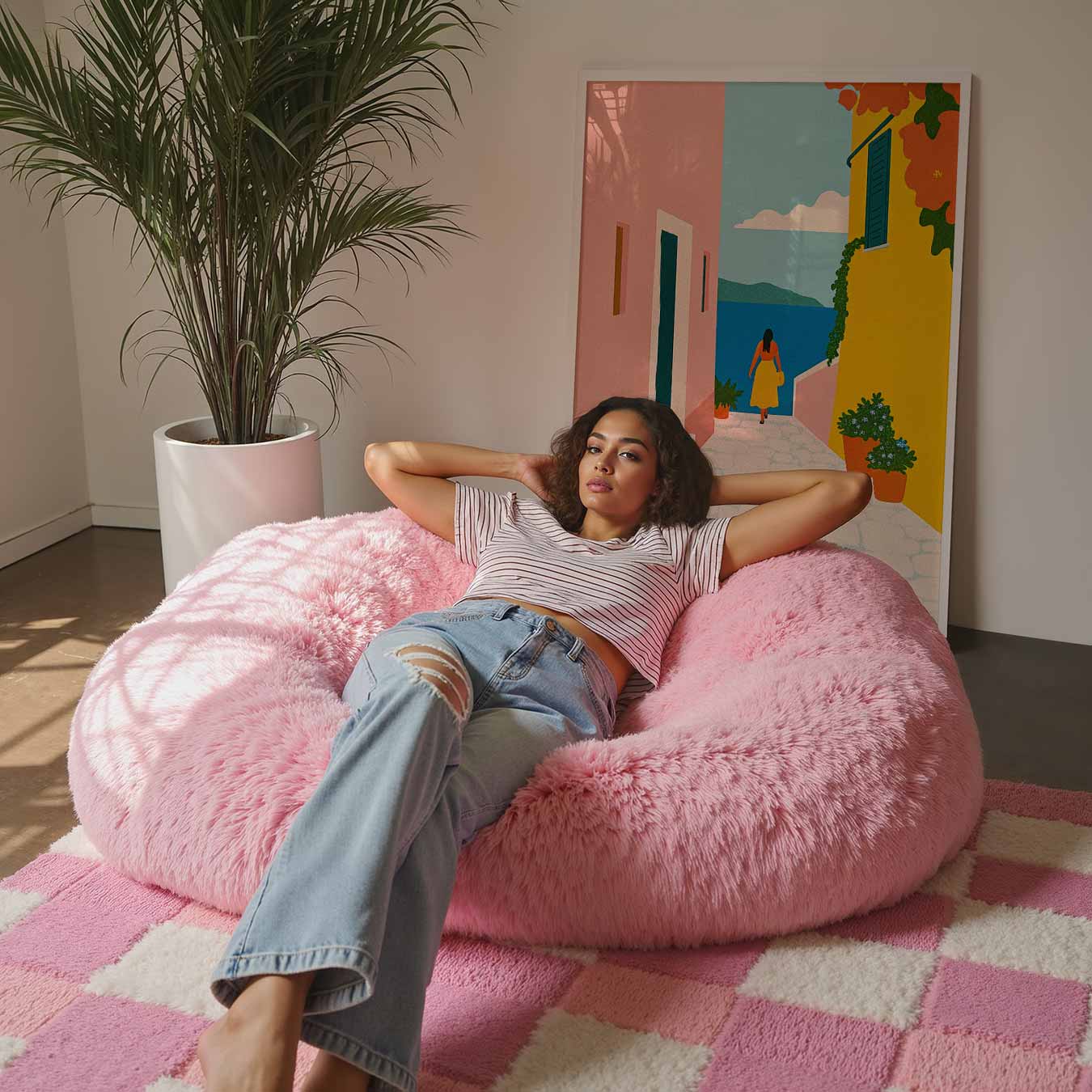 Zonnige Middellandse Zee Wandeling Poster-WallArtistic