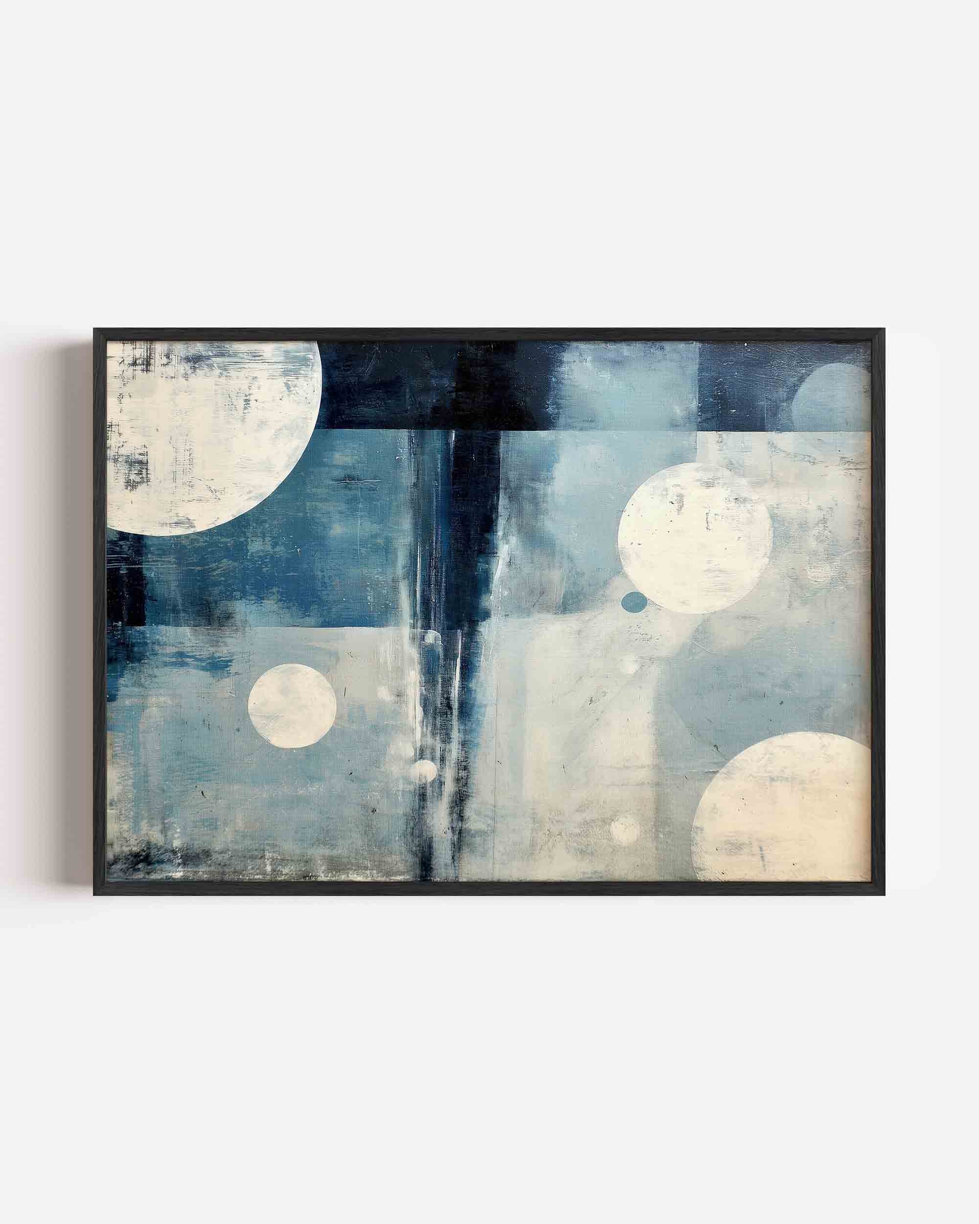 Blauwe cirkels Poster