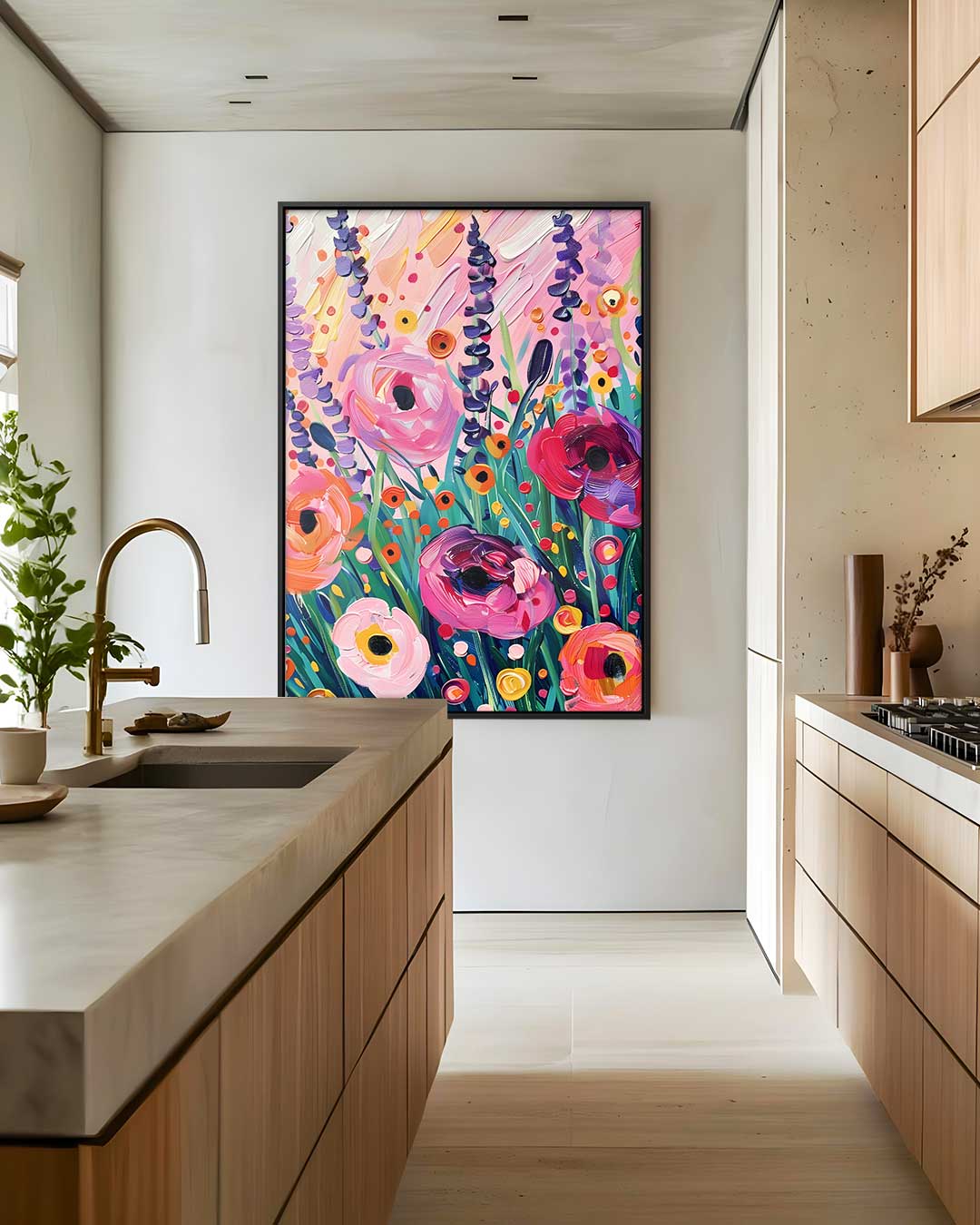 Bloemenweelde op Doek Kunstwerk-canvas-dibond-plexiglas-wanddecoratie-WallArtistic