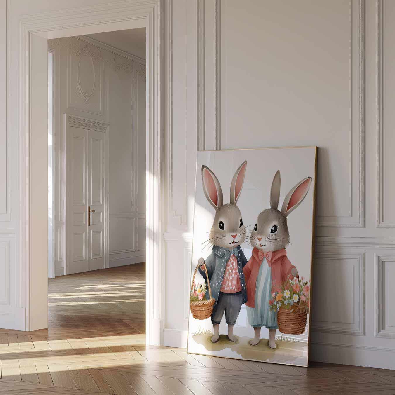 Schattige Konijnen Vrienden Poster