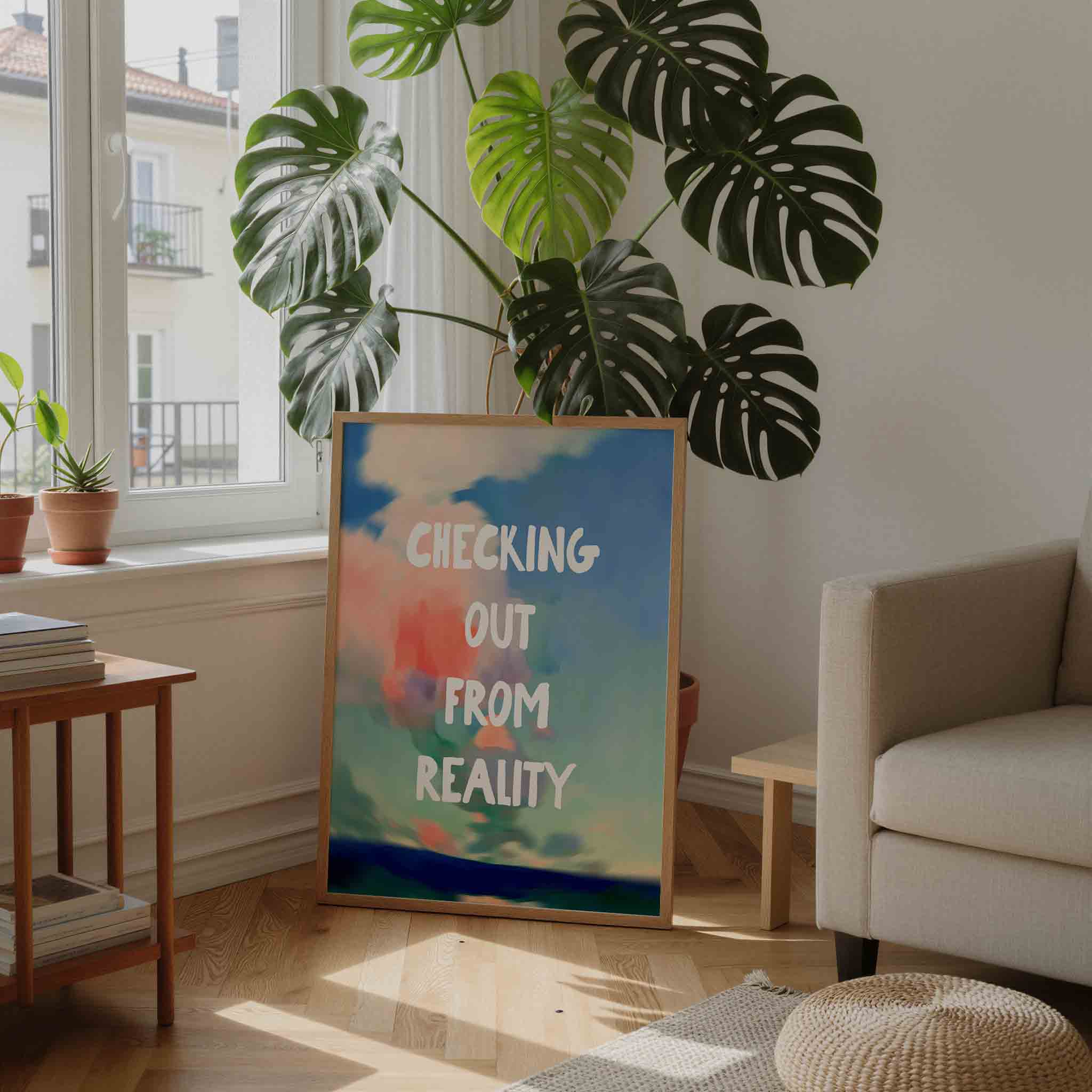 Checking out from reality Poster