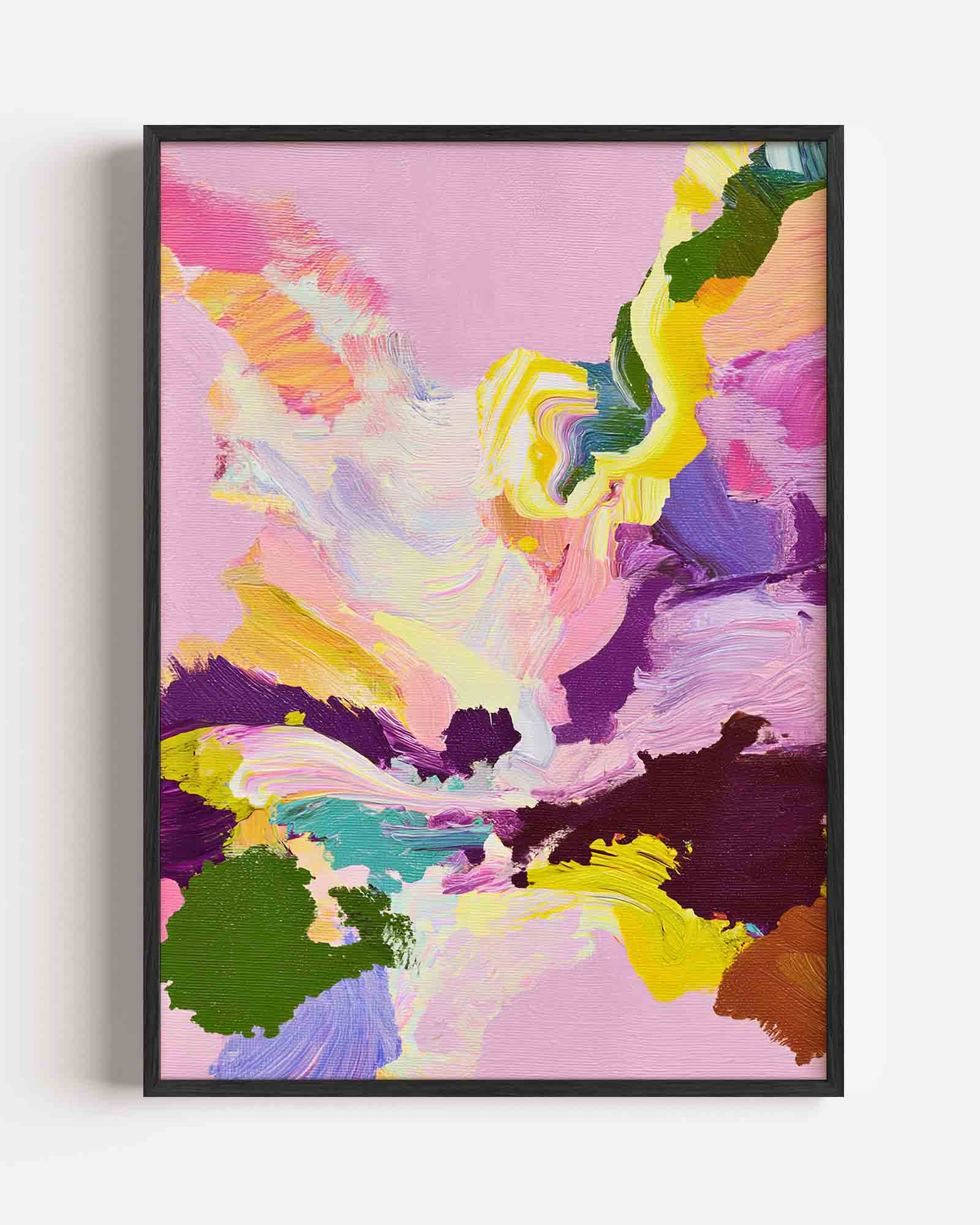 Abstracte kleurenexplosie Poster