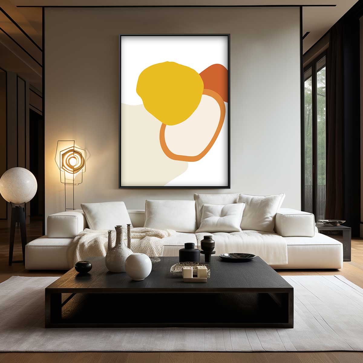 Abstracte Kleurencompositie Kunstwerk-canvas-dibond-plexiglas-wanddecoratie-WallArtistic