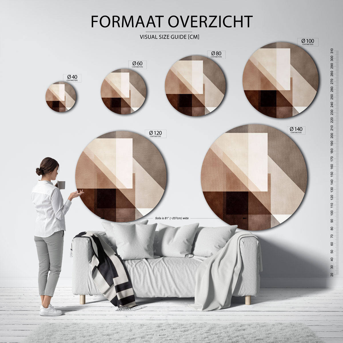 Geometrische vormen Muurcirkel