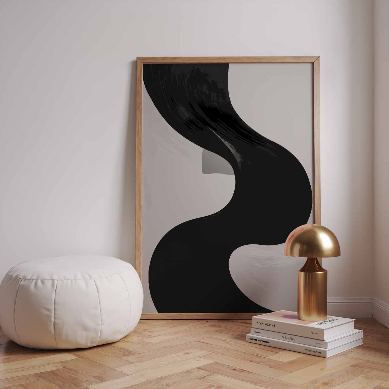 Stijlvolle Abstracte Haarstroom Poster