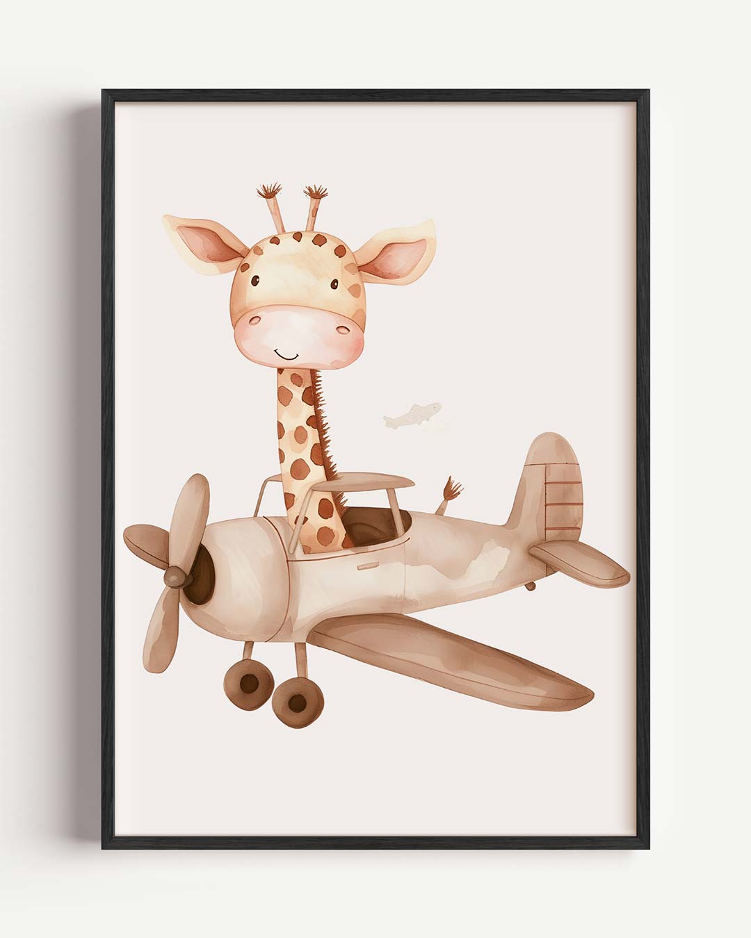 Luchtige Droomvlucht Giraffe Poster-WallArtistic