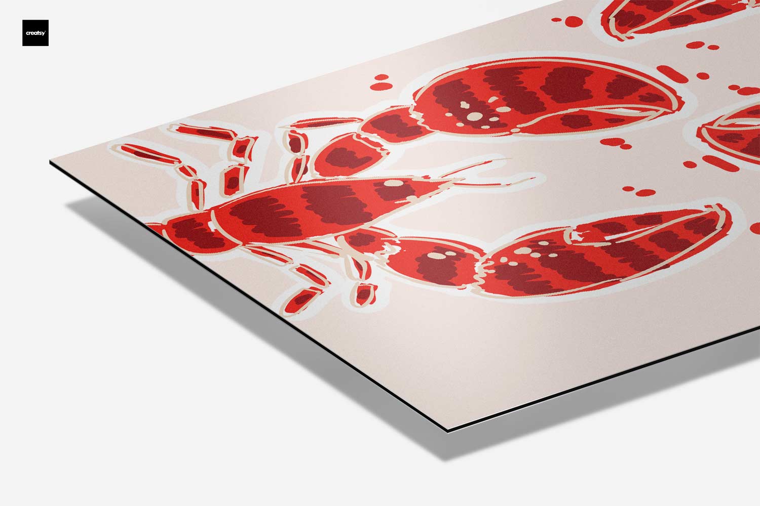 Speelse Kreeften Illustratie Kunstwerk-canvas-dibond-plexiglas-wanddecoratie-WallArtistic