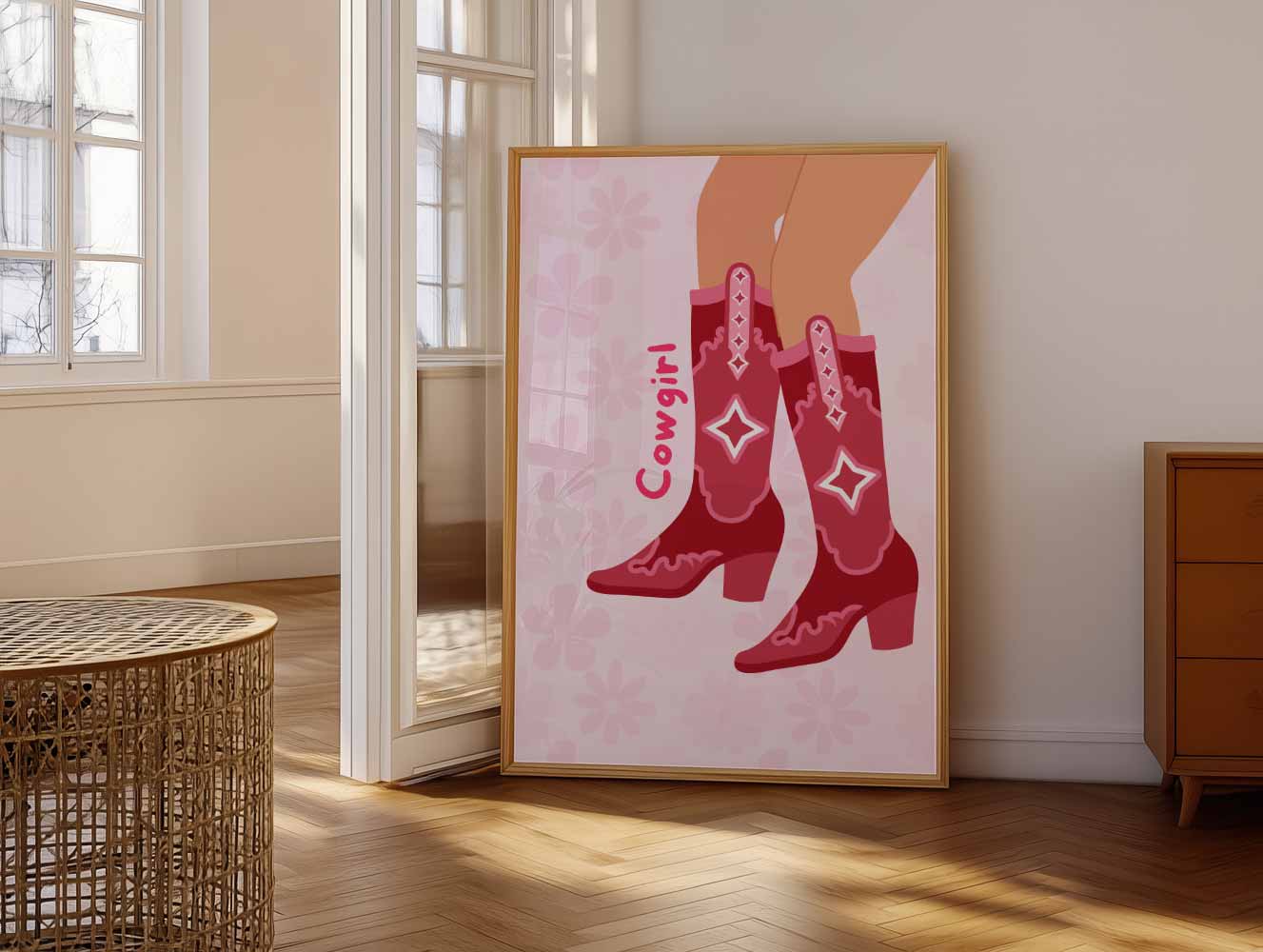 Stoere Cowgirl Boots Poster