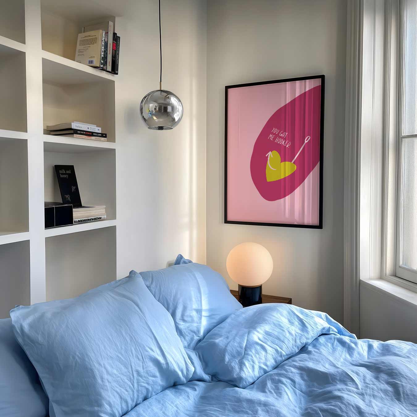 Love Hooked Hart Poster-WallArtistic