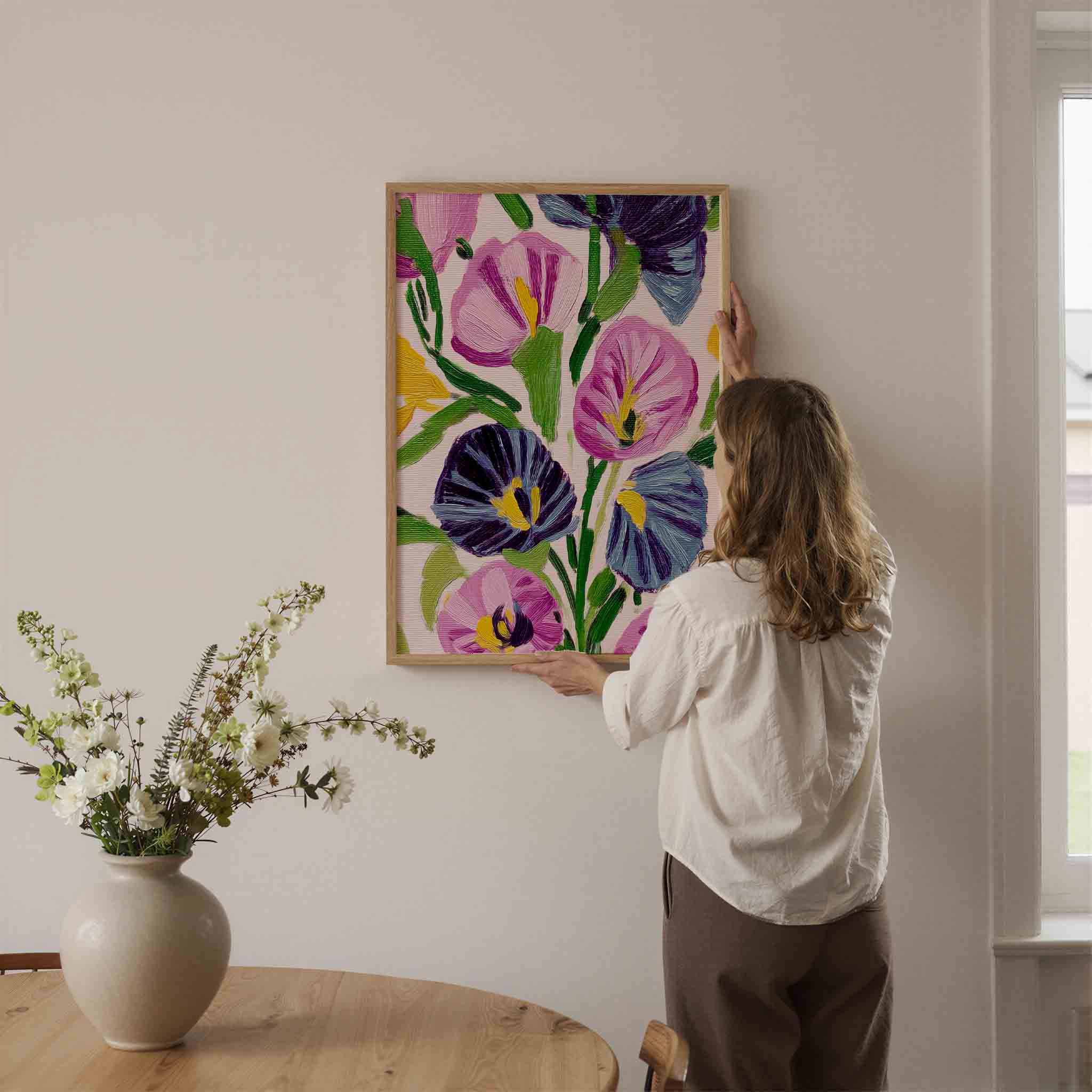 Bloemen in levendige kleuren Poster